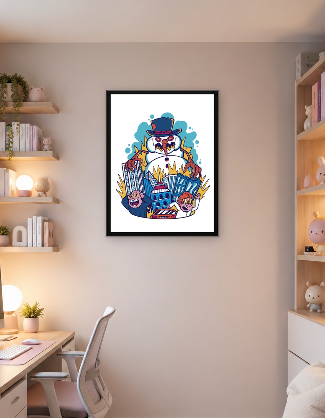 Spooky snowman kaiju