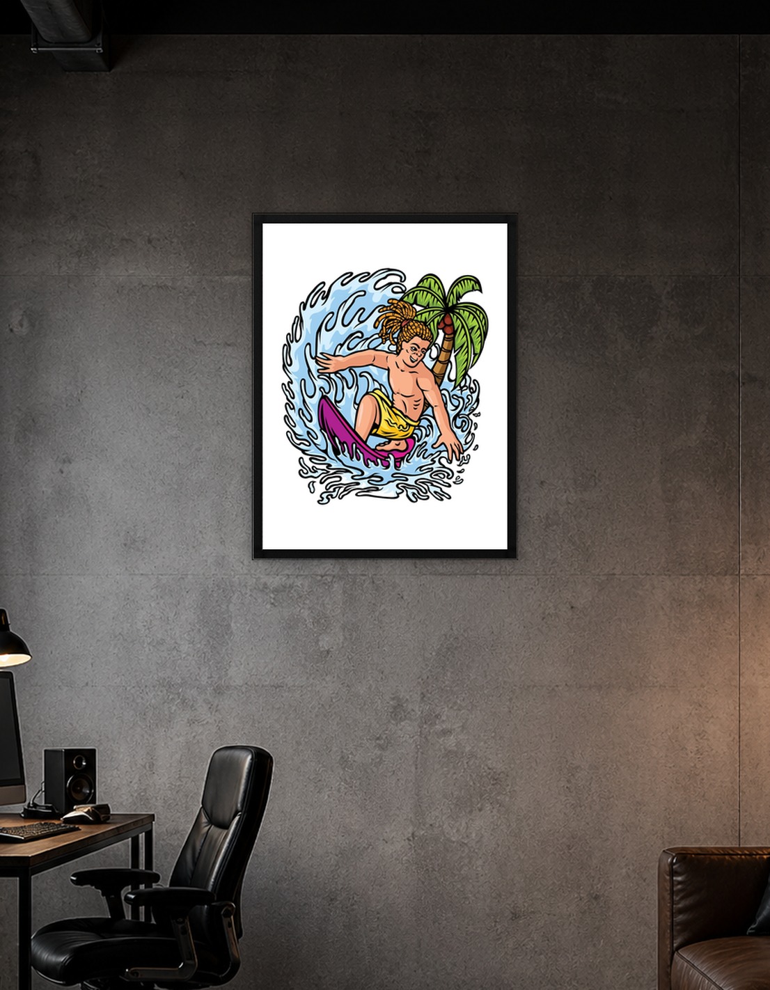 Surfing Illustration