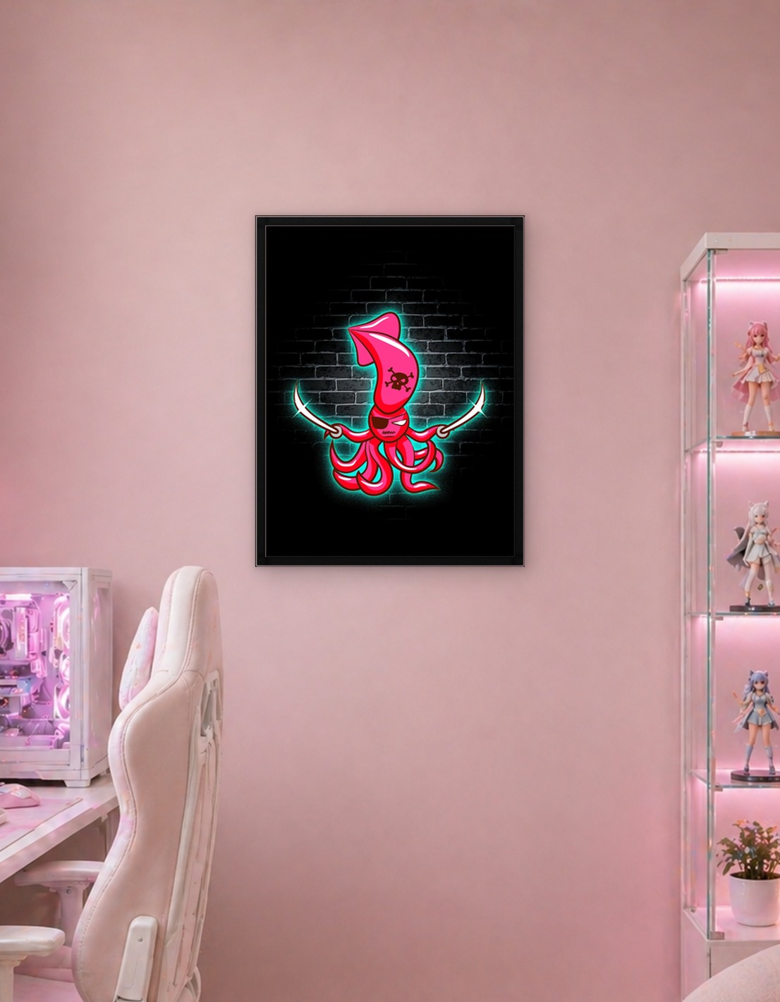 Squid Animal Neon Cute