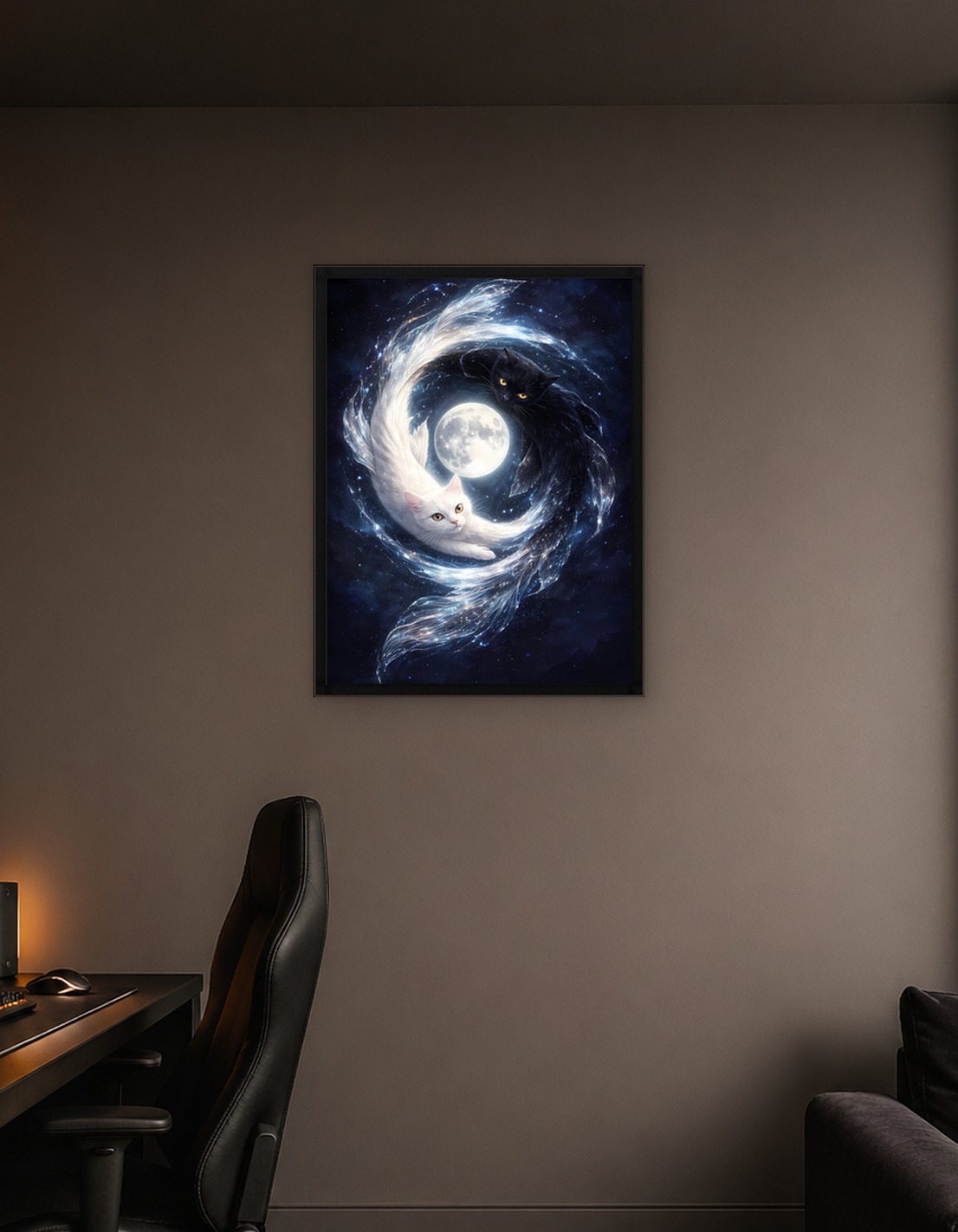 Yin Yang Cats in Space