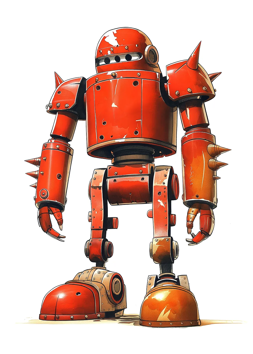 Red Junk Yard Robot