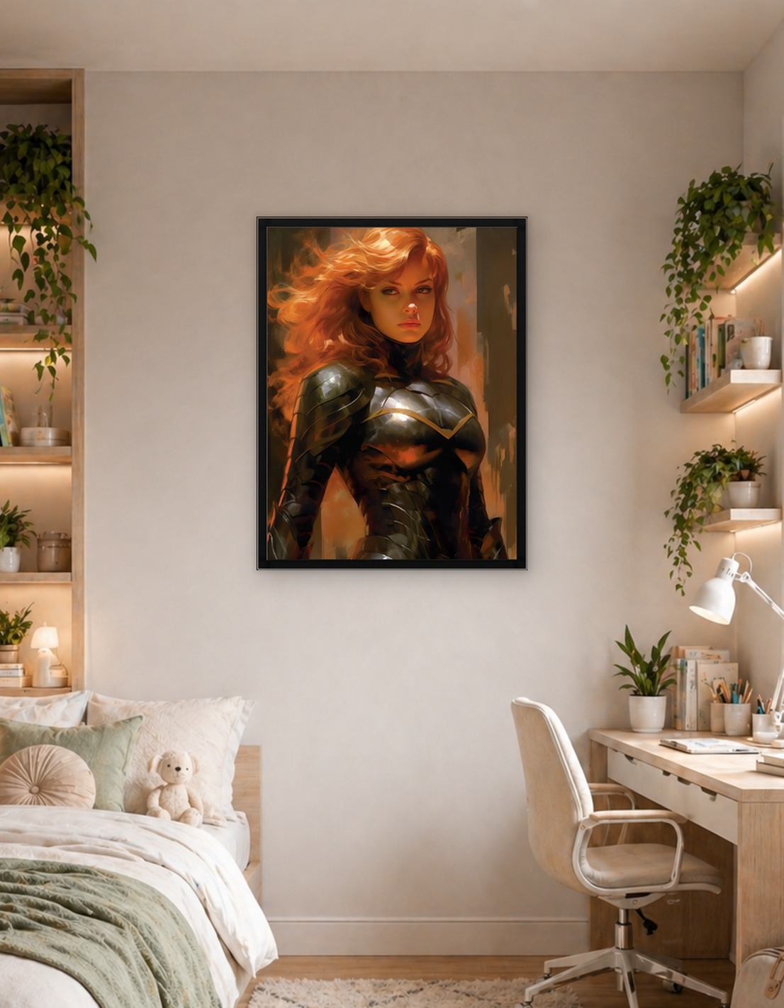 Red haired woman model