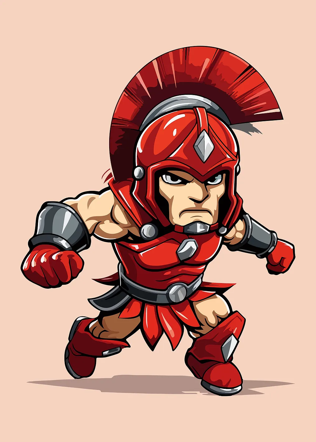 Spartan warrior cartoon - 6754899