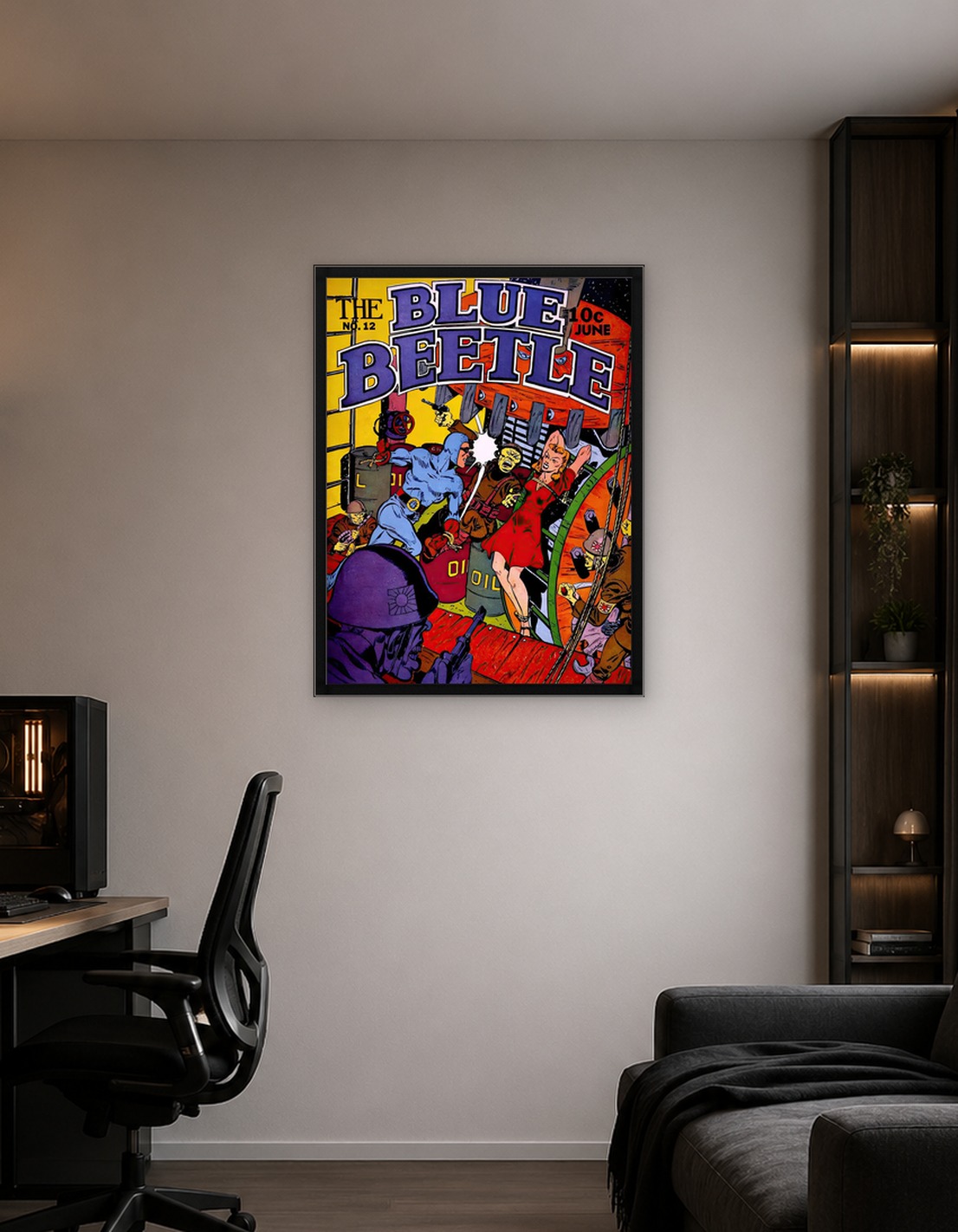 The Blue Beetle Vintage Comic Cover