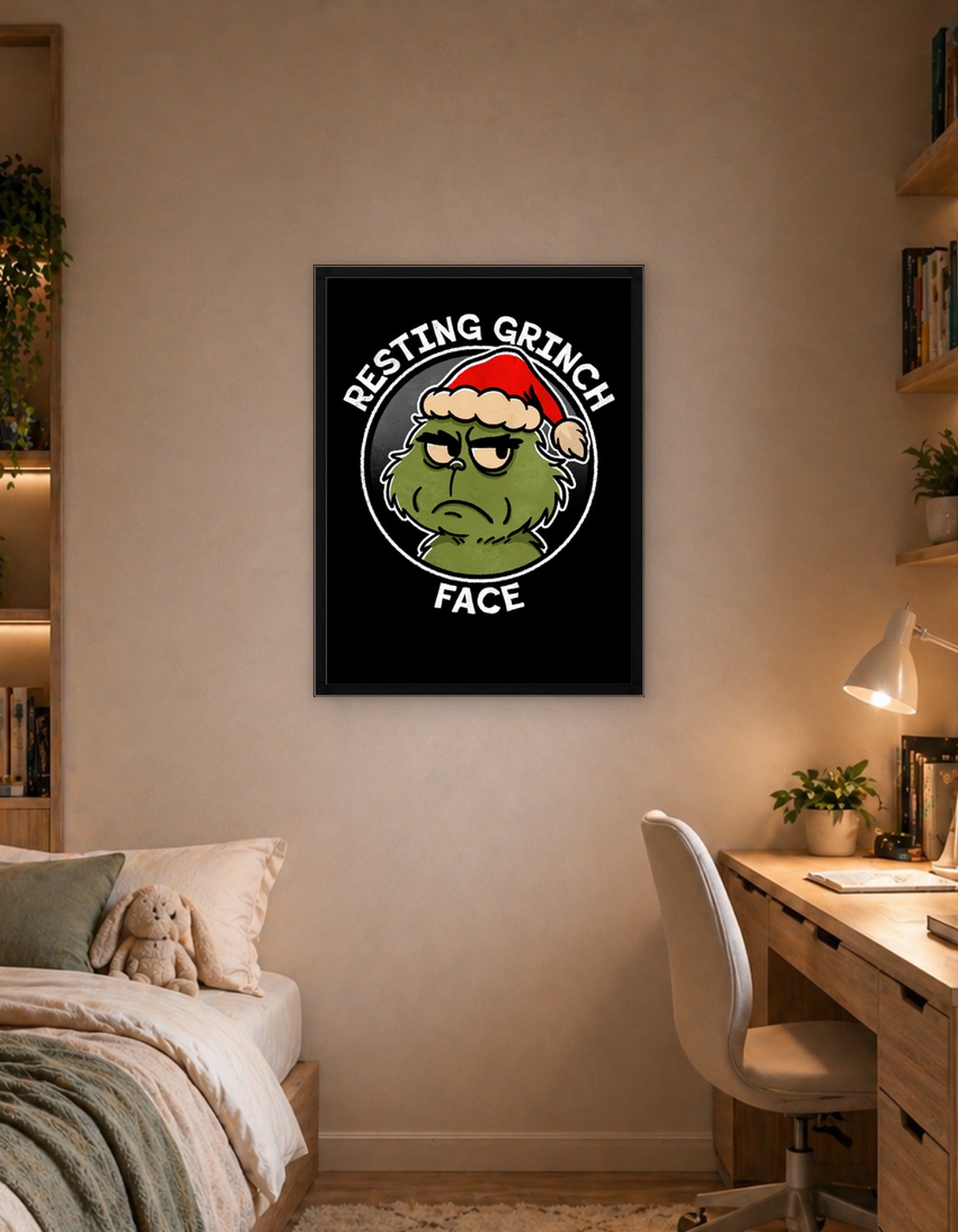 Resting Grinch Face Cartoon