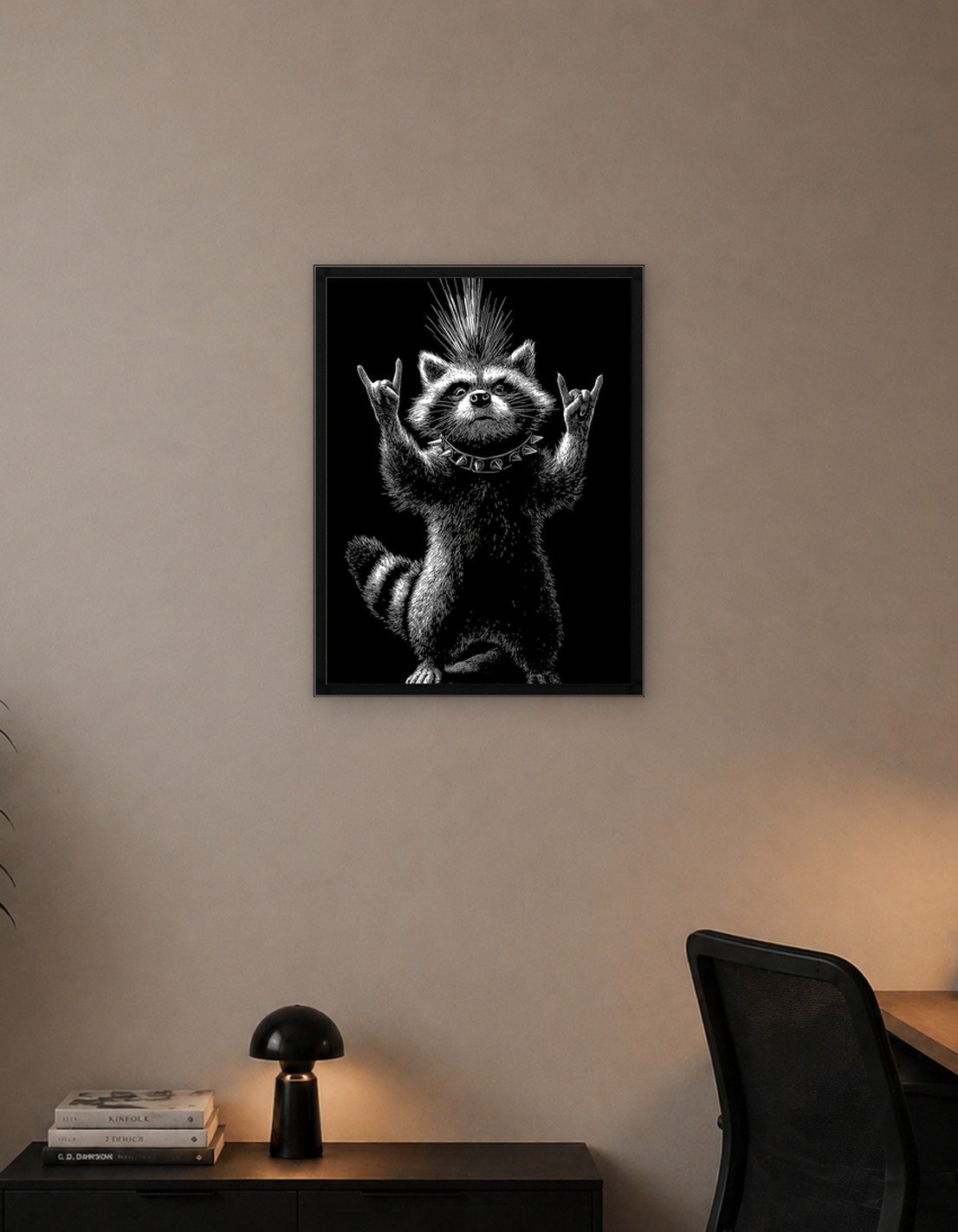 Punk Raccoon Rock and Roll