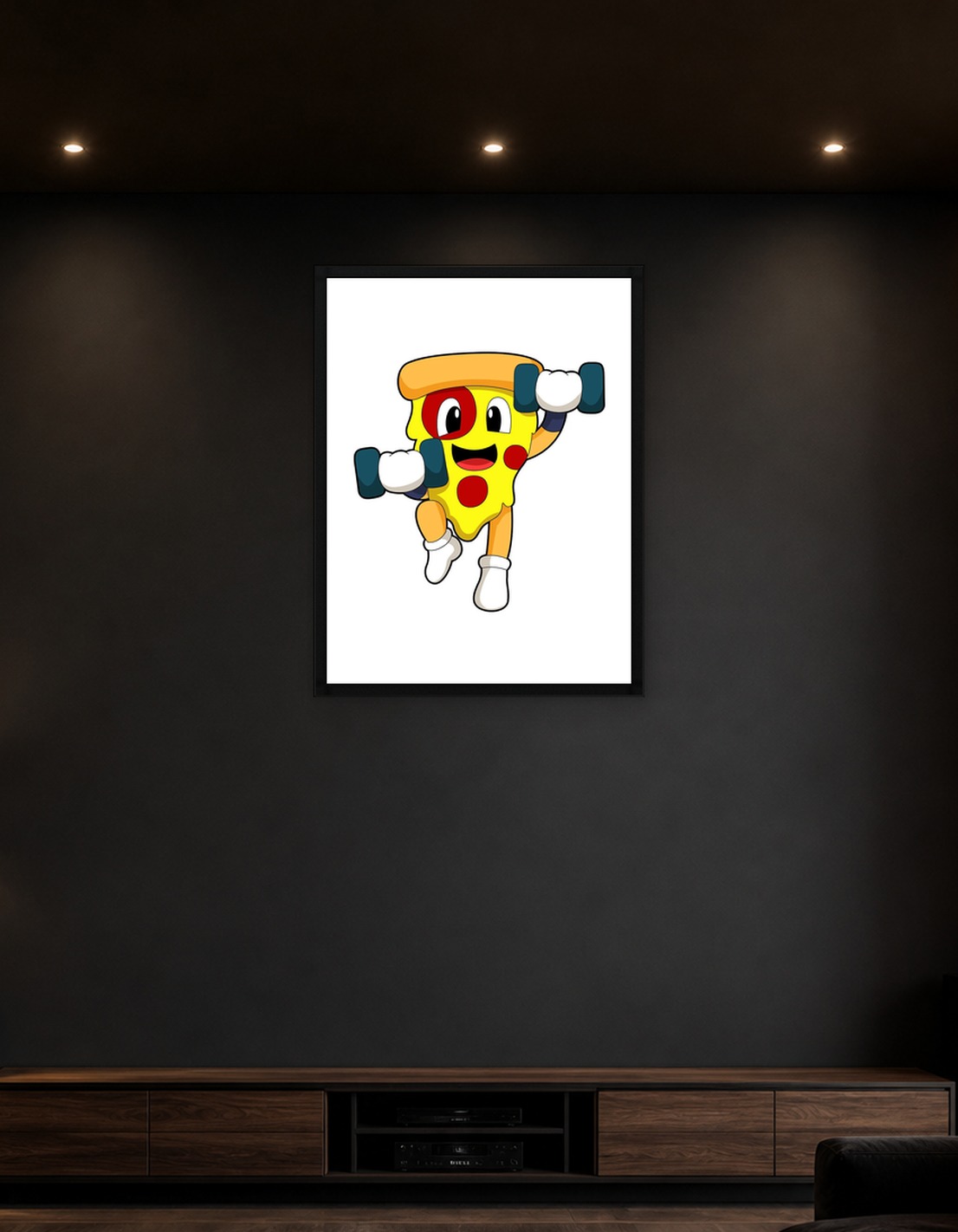 Pizza Fitness Dumbbells
