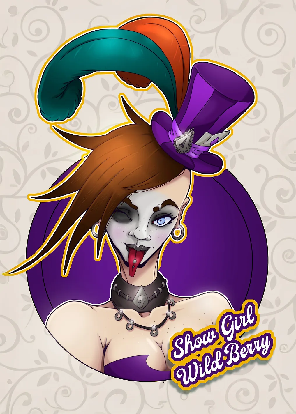 Show Girl Wild Berry Illustration