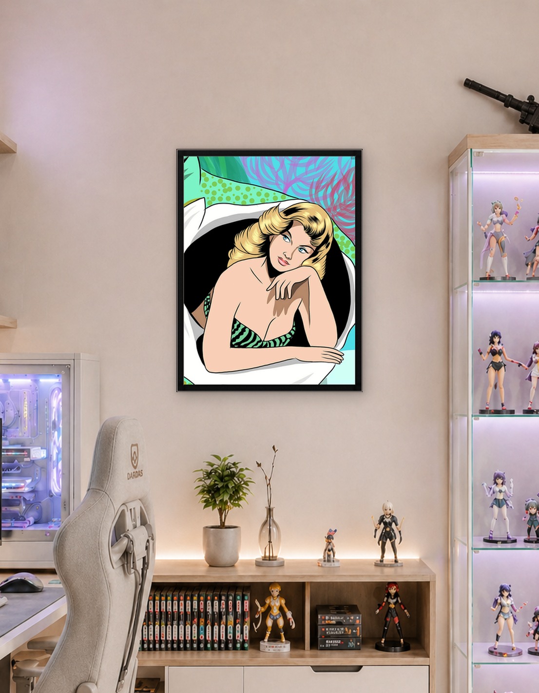Pop Art Blonde mermaid