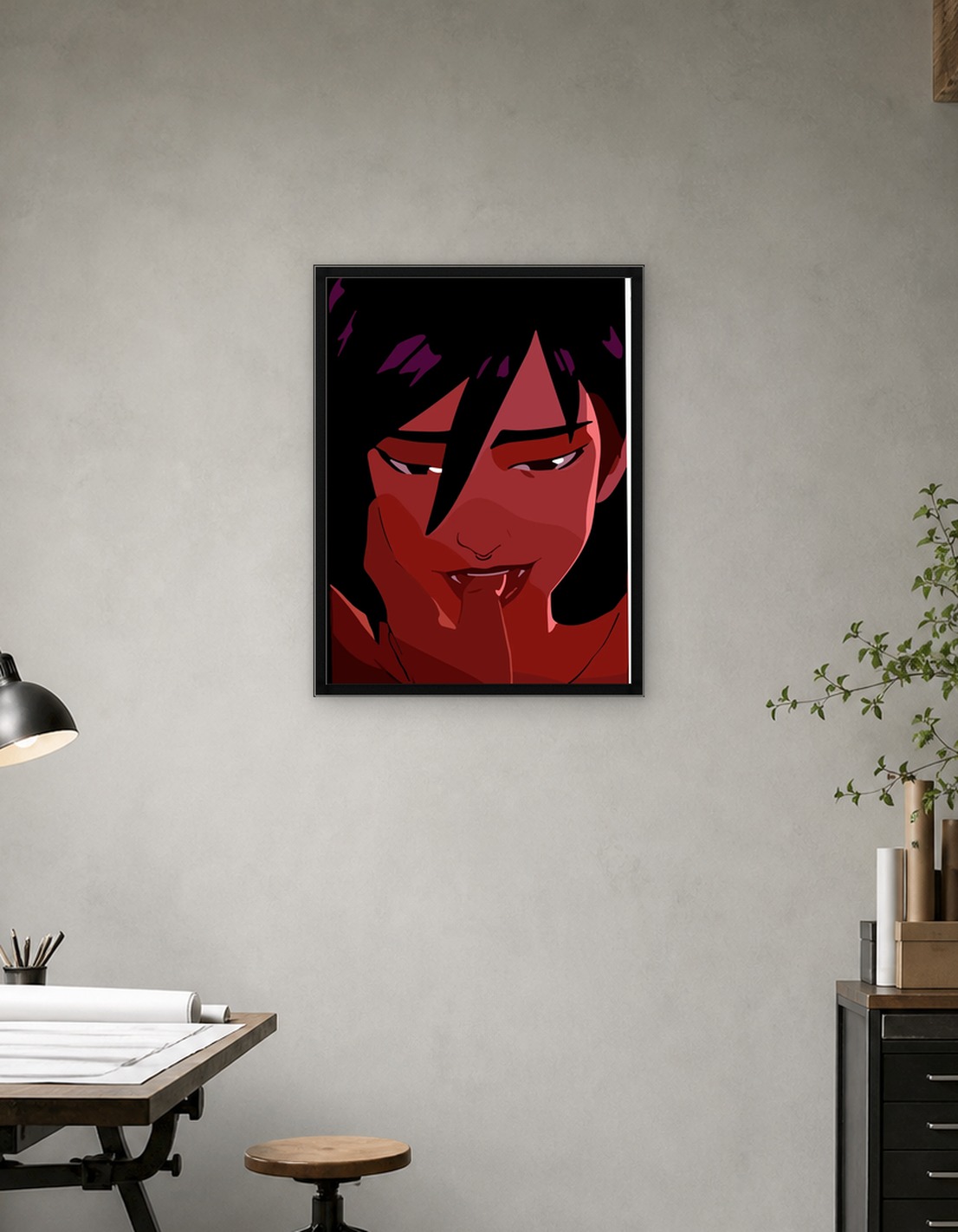 Red-toned Vampire Portrait