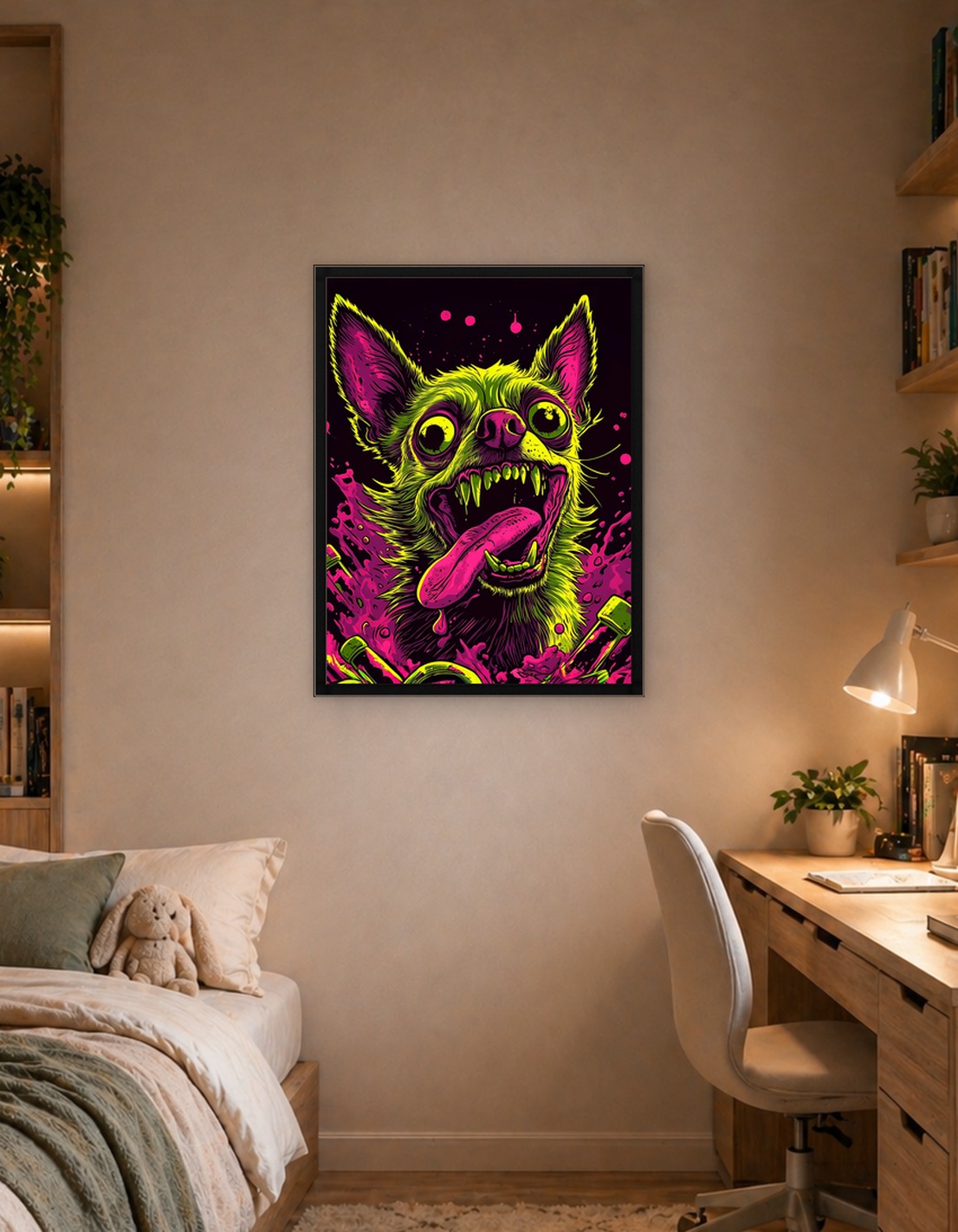 Psychedelic Dog Portrait