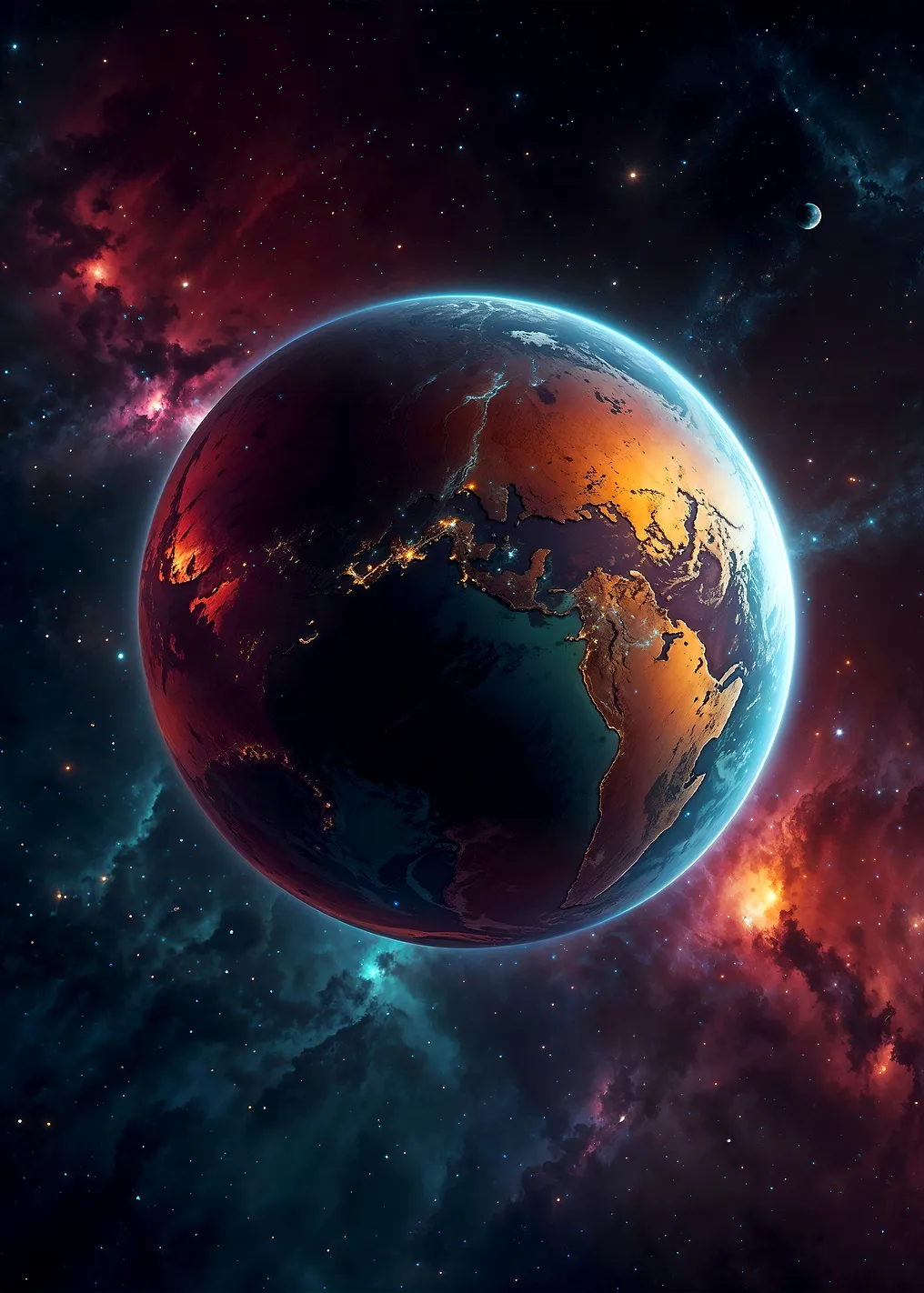 Радужная Земля из космоса