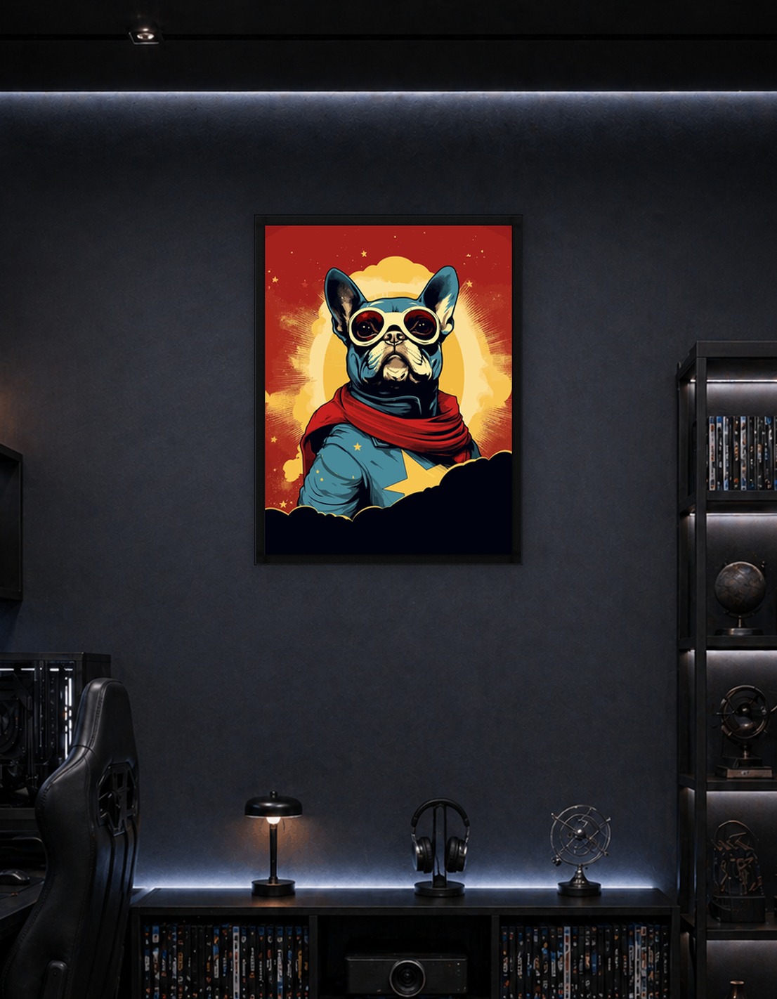 Superhero Dog With Glasses