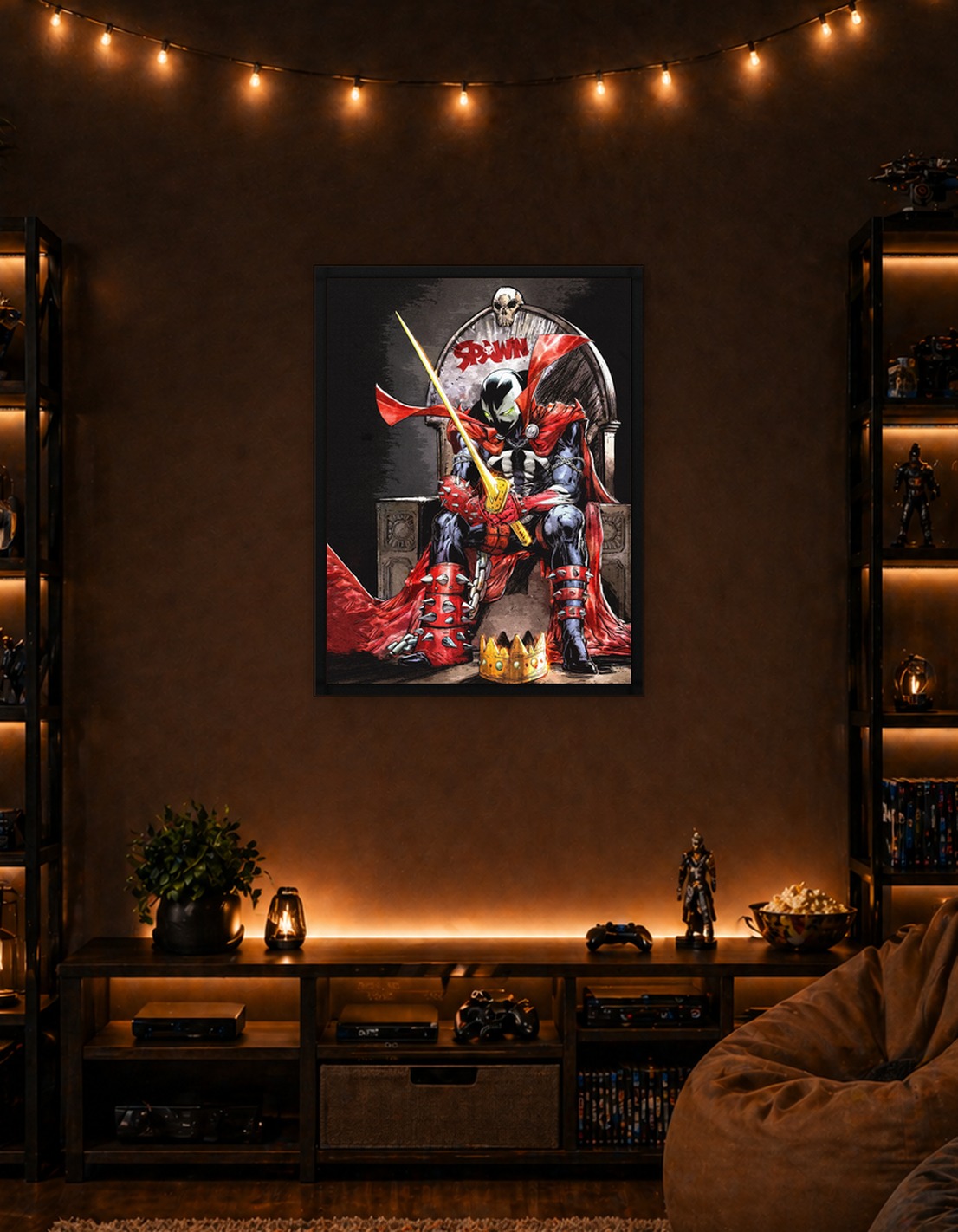 Spawn on Throne with Sword and Crown