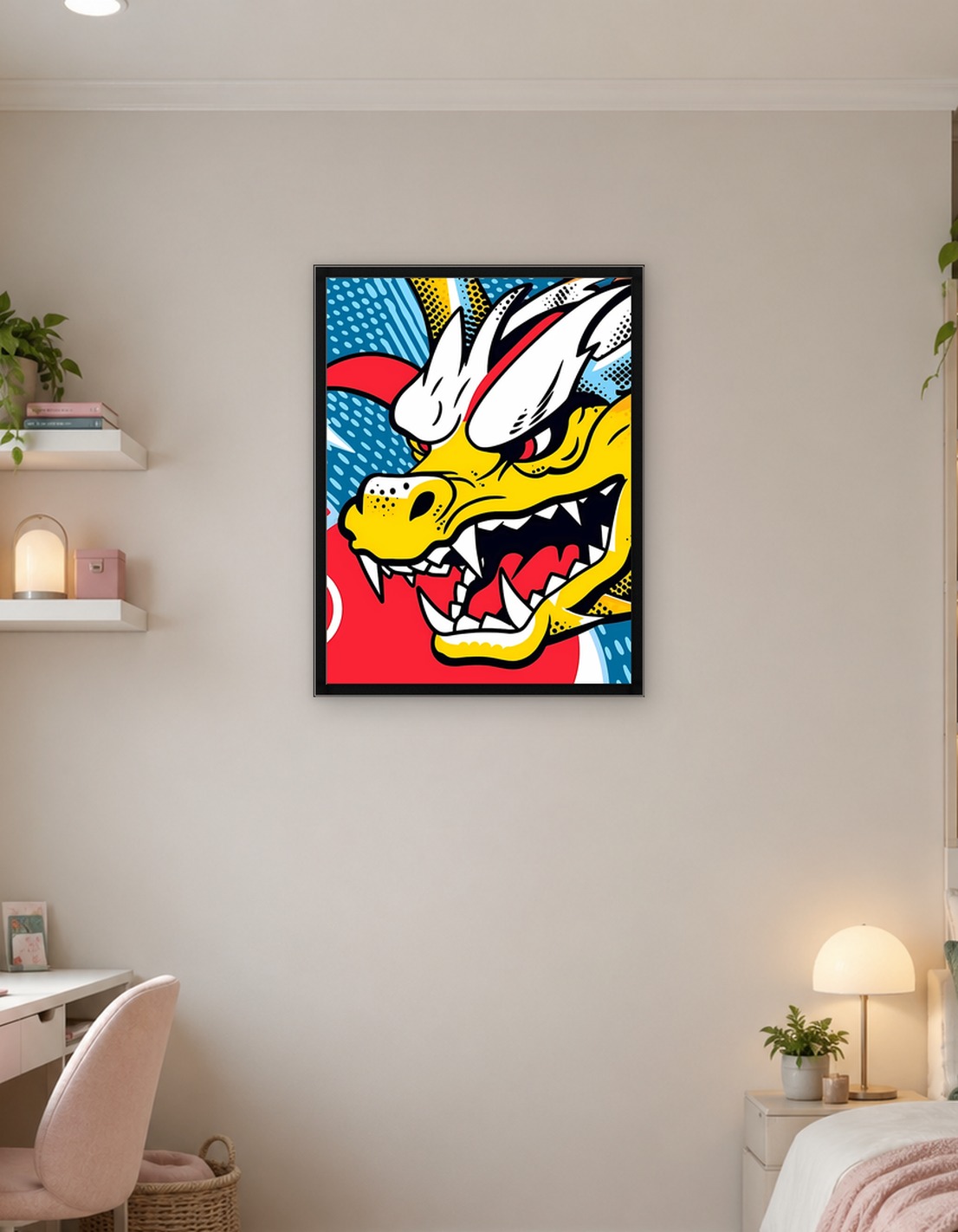 Stylized Dragon Head Pop Art