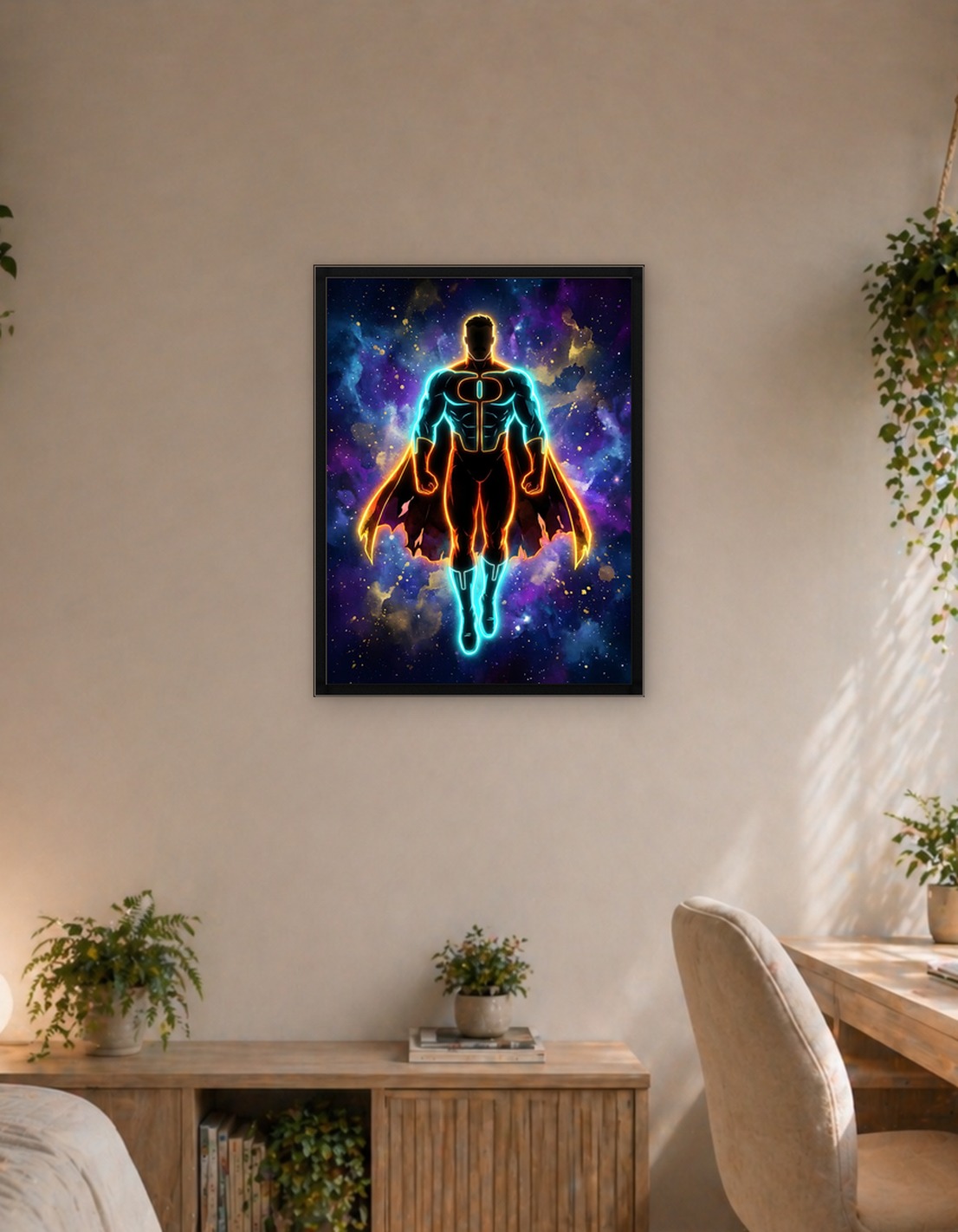 Superhero in Cosmic Background