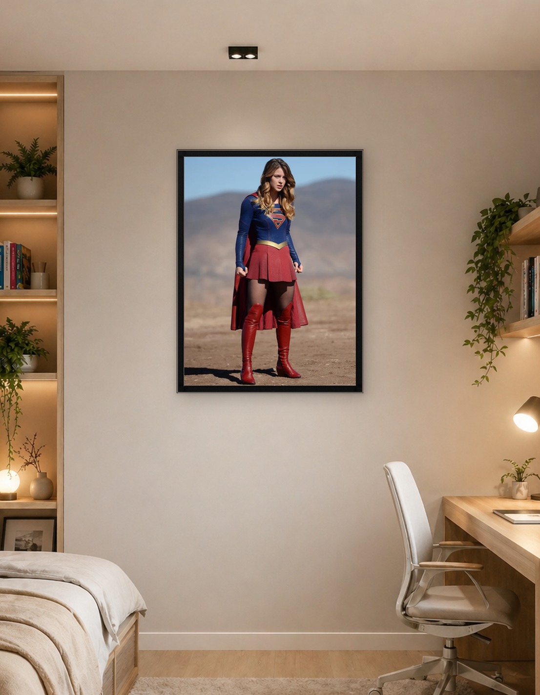 Supergirl on the desert