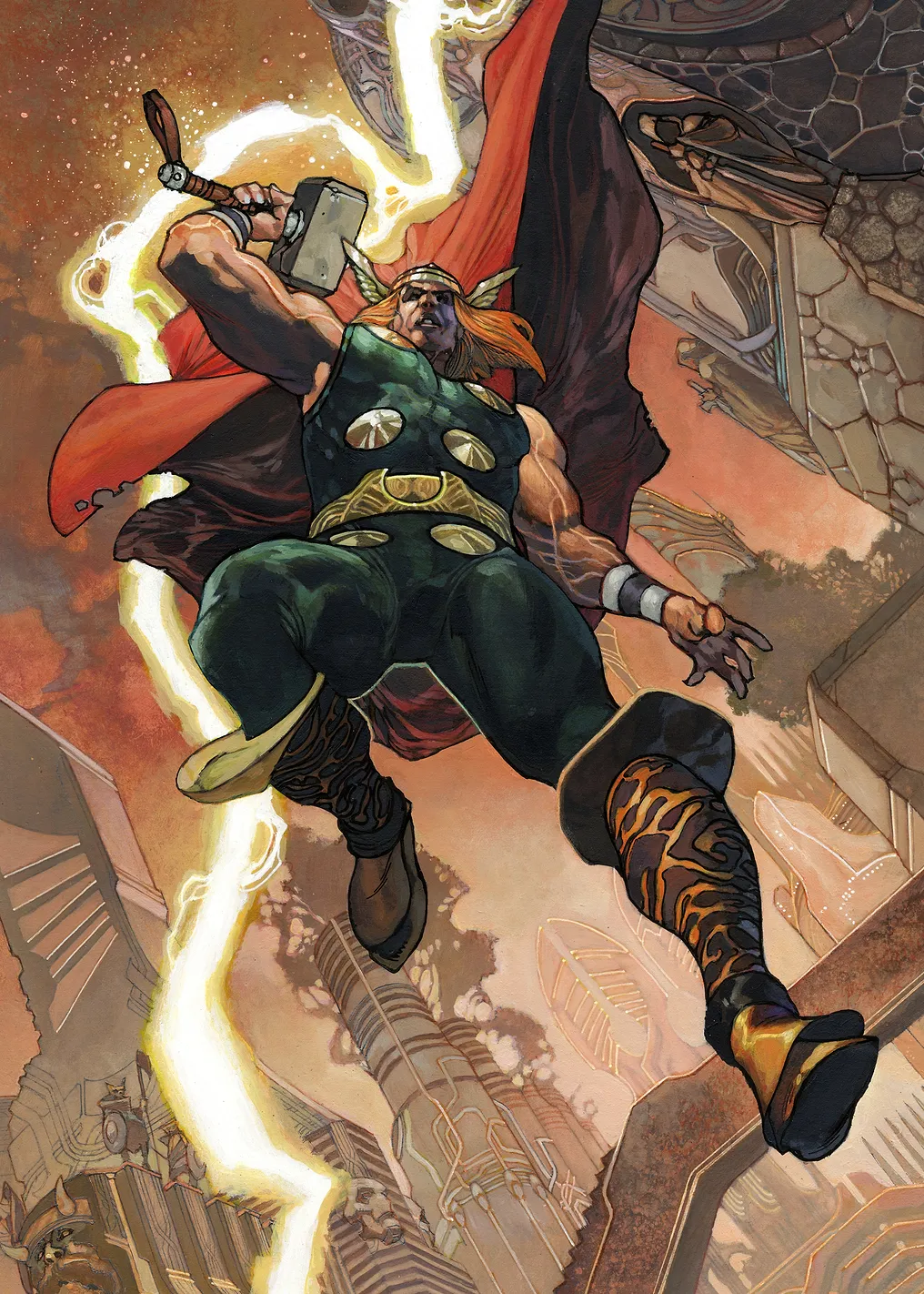 Thor From Below with Mighty Hammer