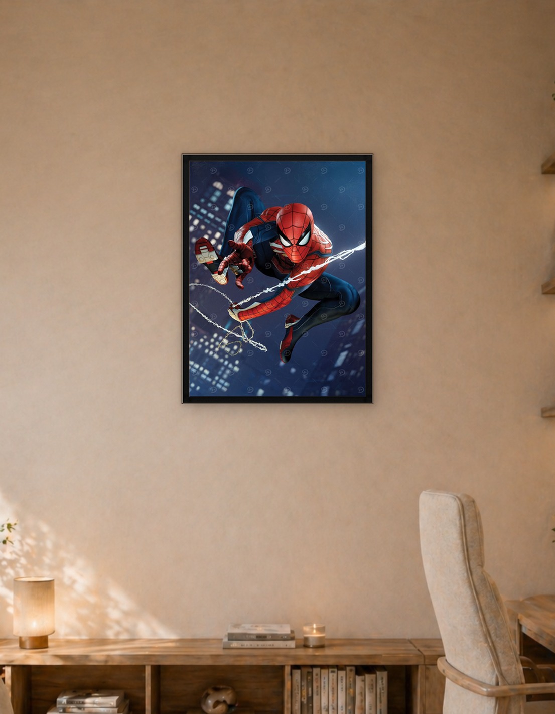Spider-Man in Action at Night