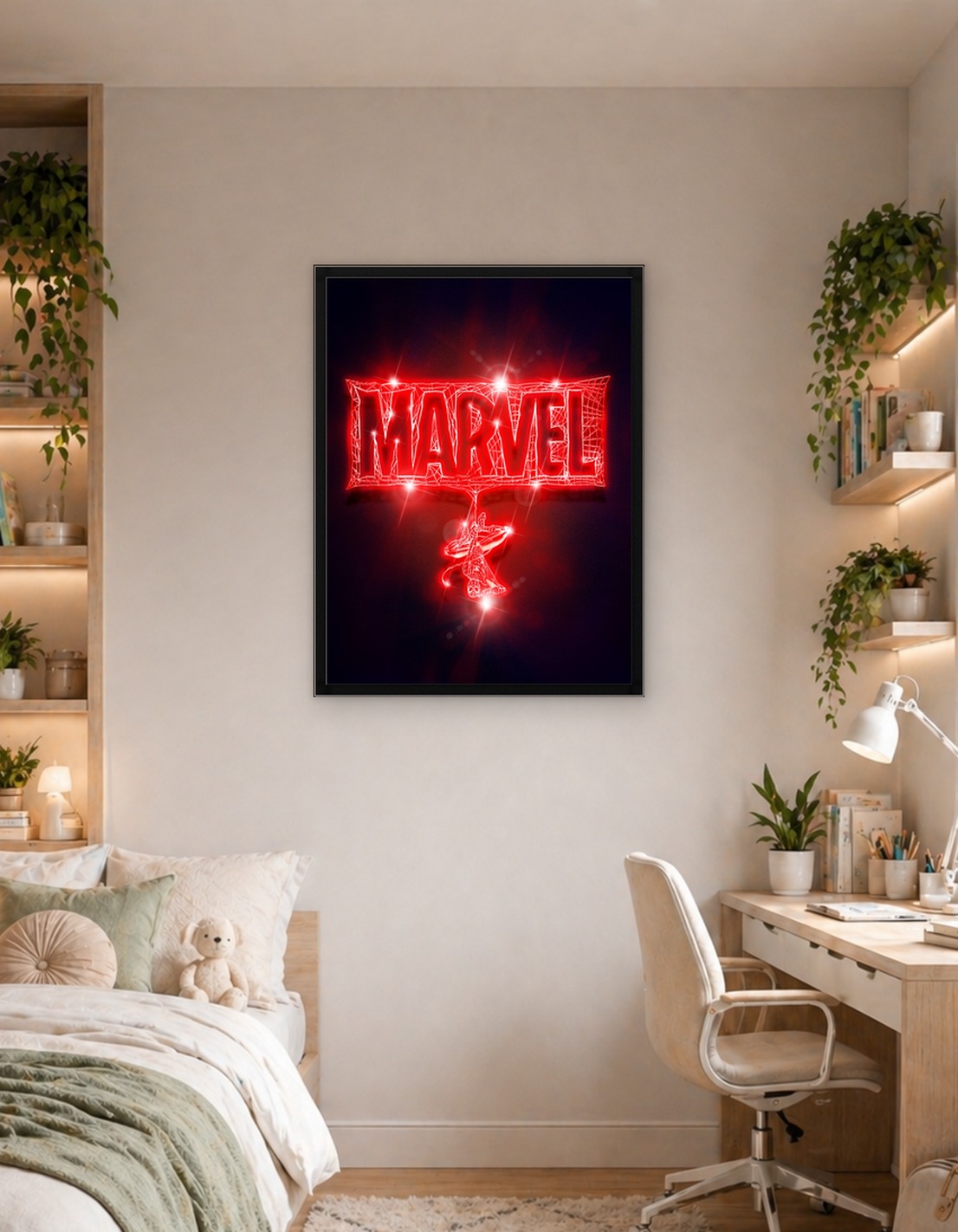 Spider-man web neon
