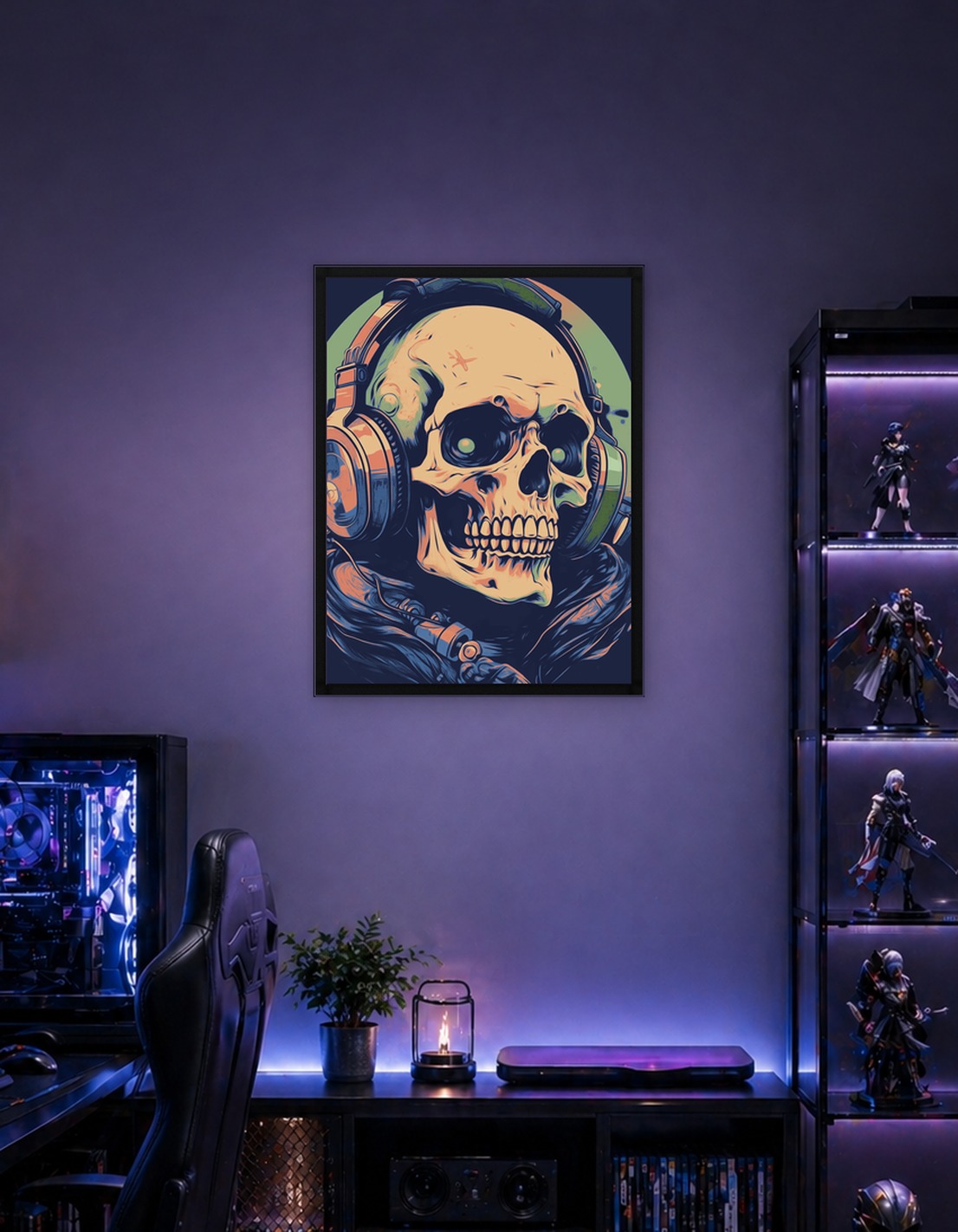 Skull with Headphones