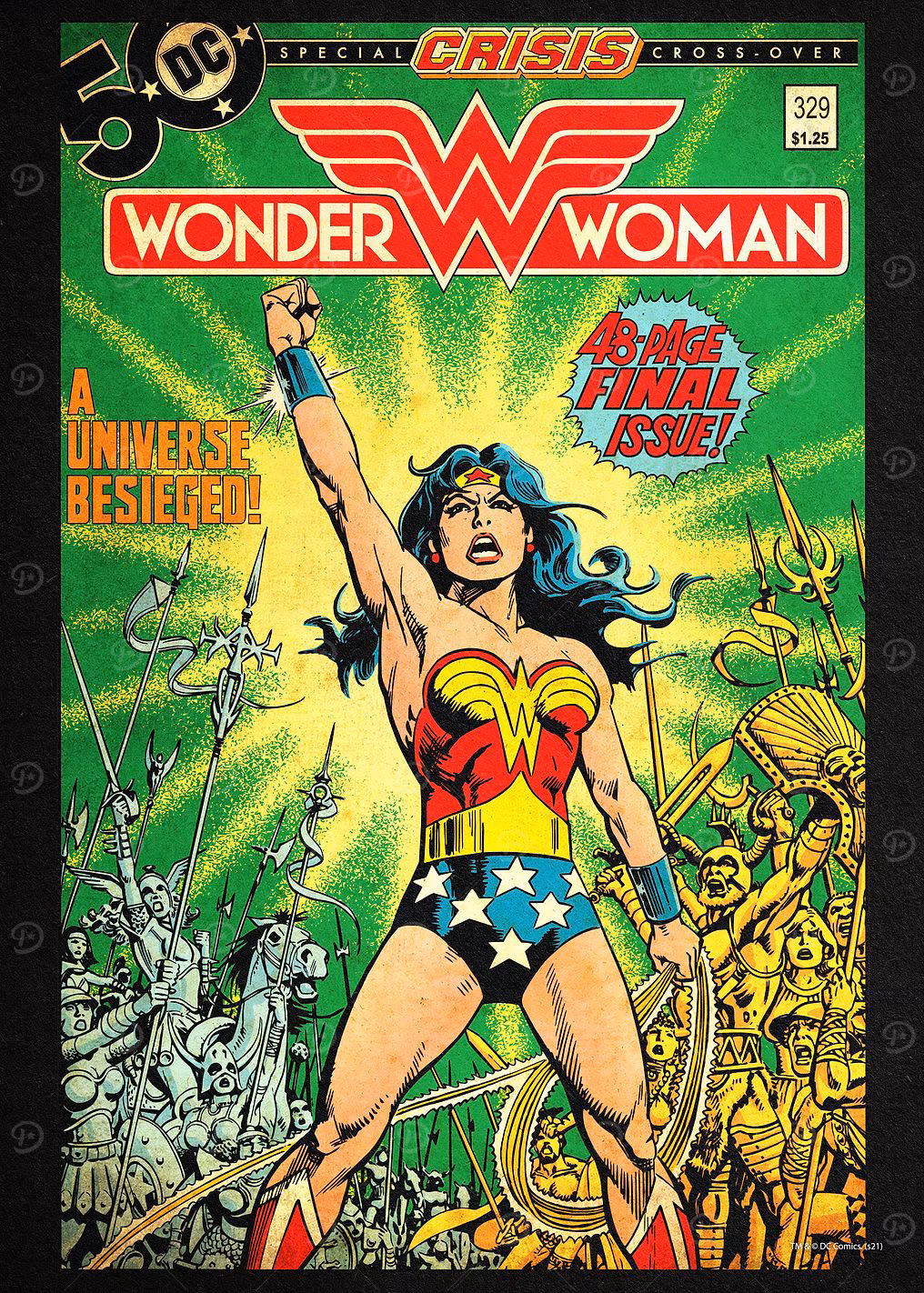 Wonder Woman leading an army