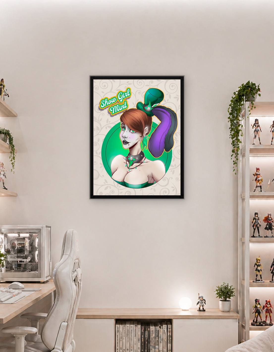 Show Girl Mint Illustration