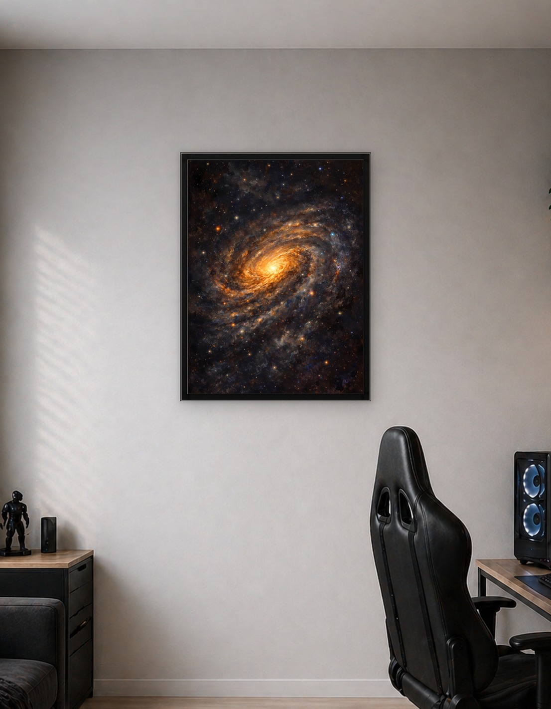 Vibrant Spiral Galaxy in Deep Space