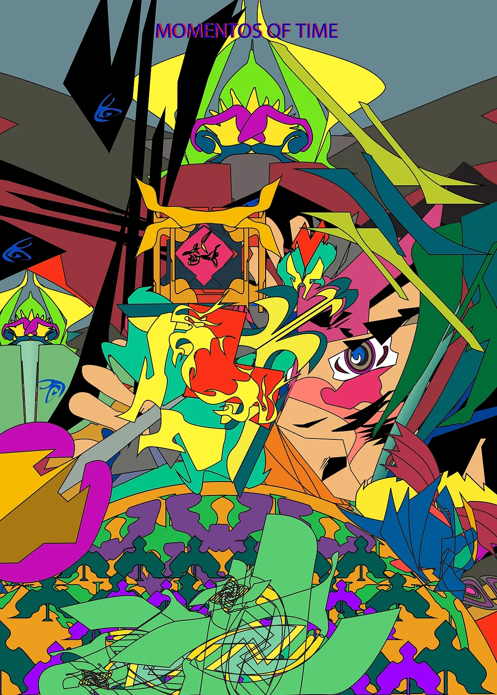 Abstract Anime-Inspired Artwork