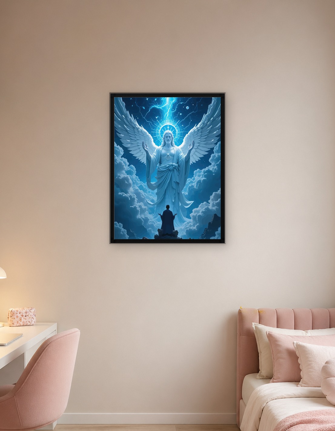 Angel and Worshipper in Cosmic Lightning
