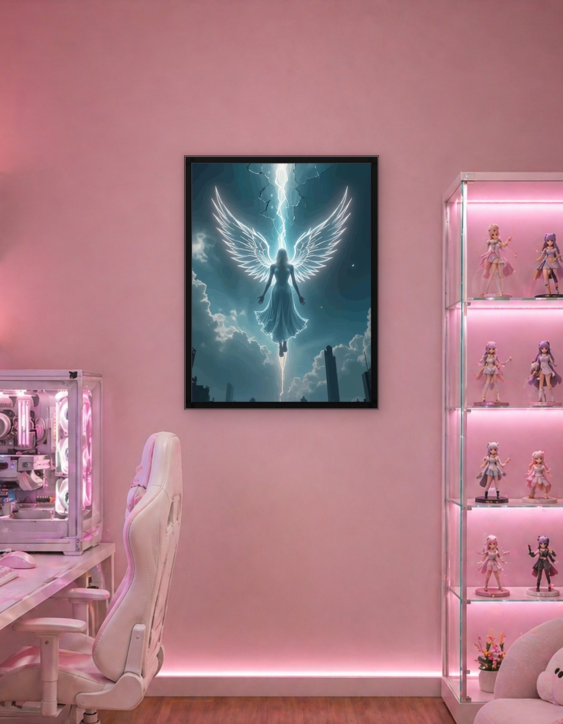 Angel Descending Through Lightning