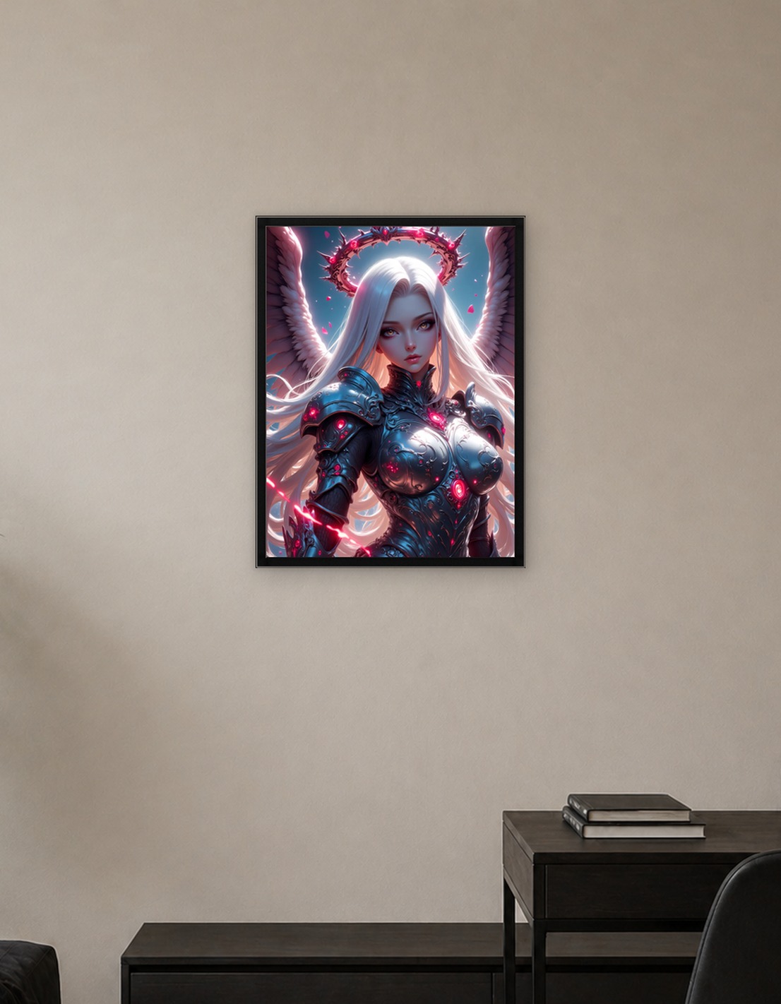 Angelic Warrior with Fiery Halo