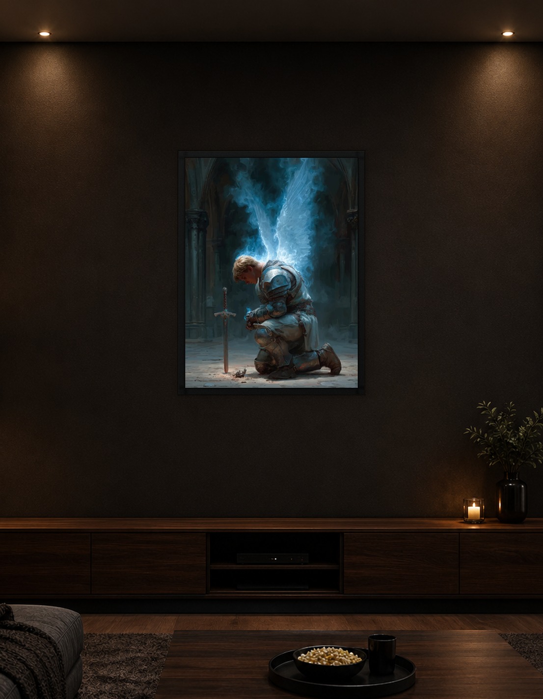 Angel Knight Kneeling in Prayer