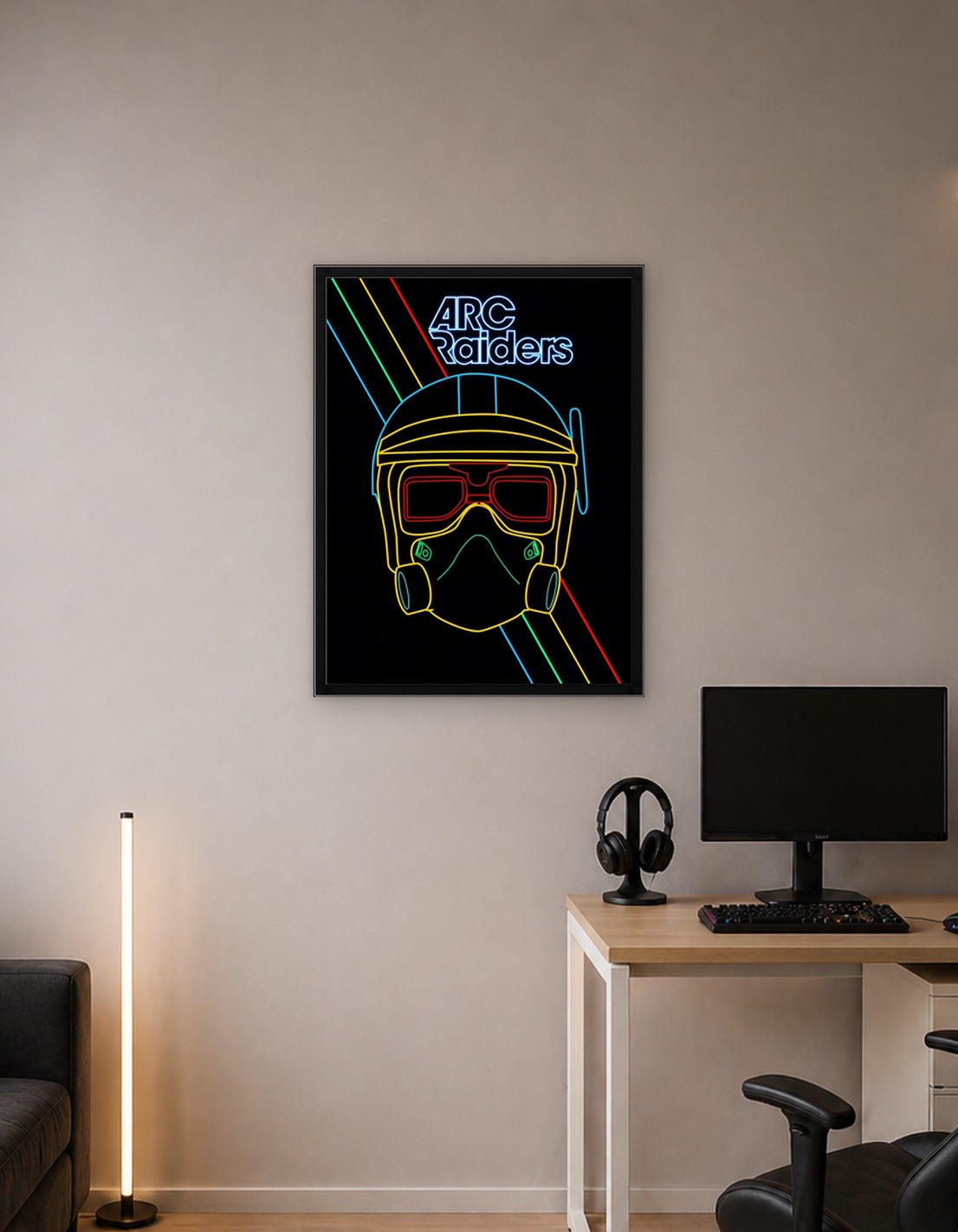 ARC Raiders Neon Helmet Poster