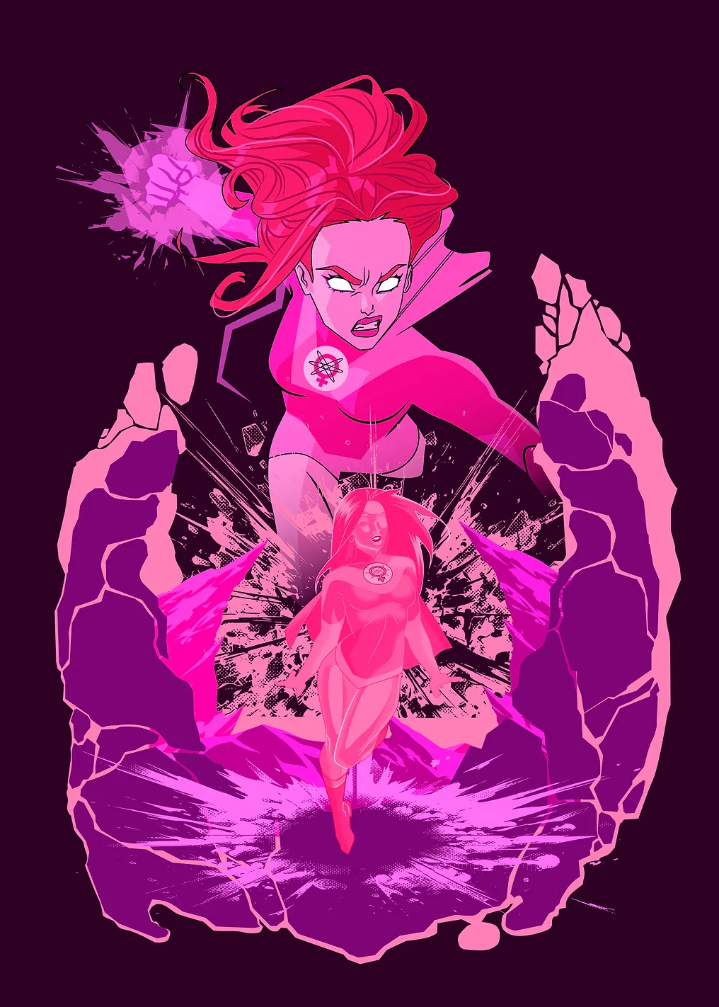 atom eve Comic Art