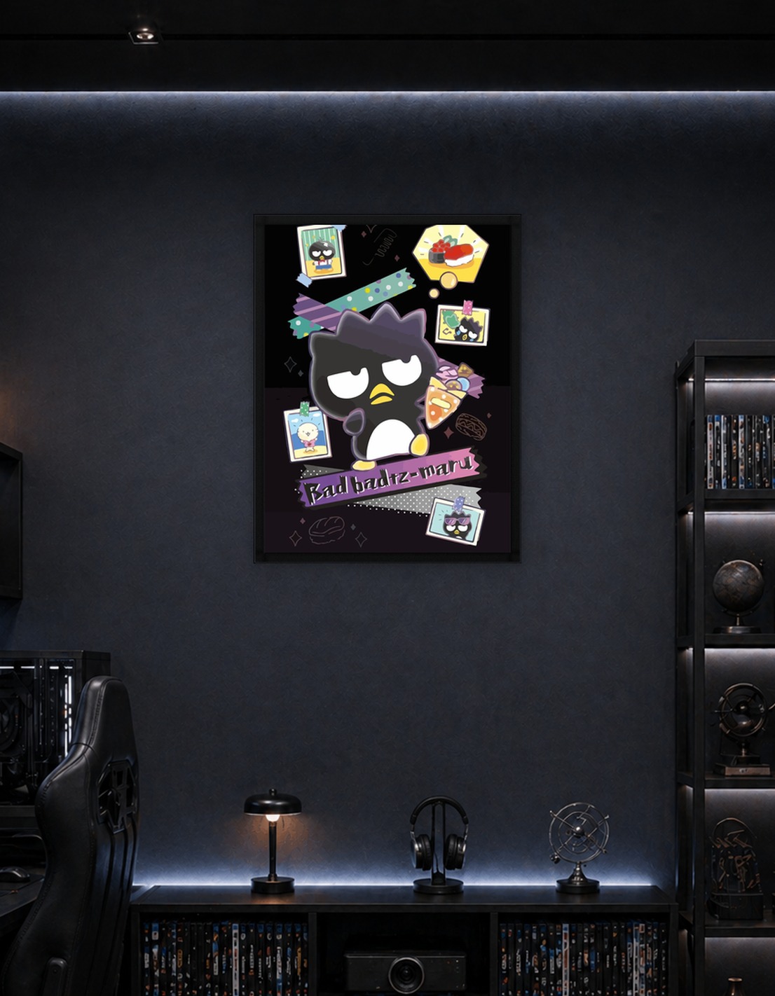 Badtz-Maru with Food and Photos