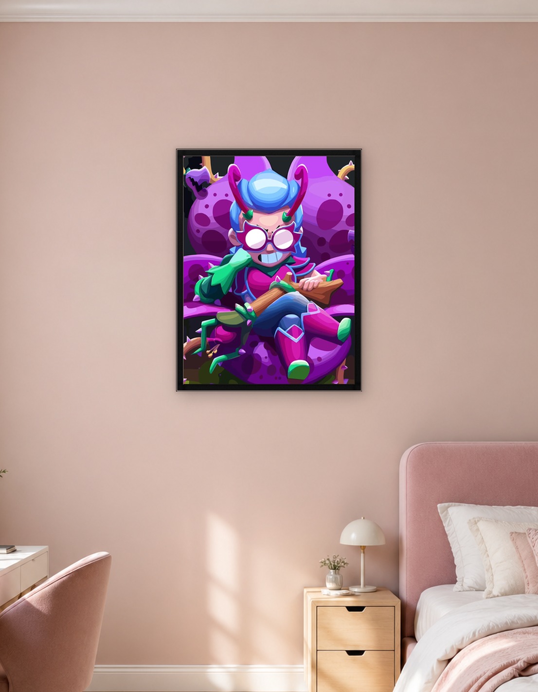 Brawl Stars character with plant elements