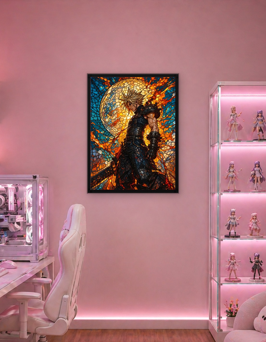 Cloud Strife Stained Glass