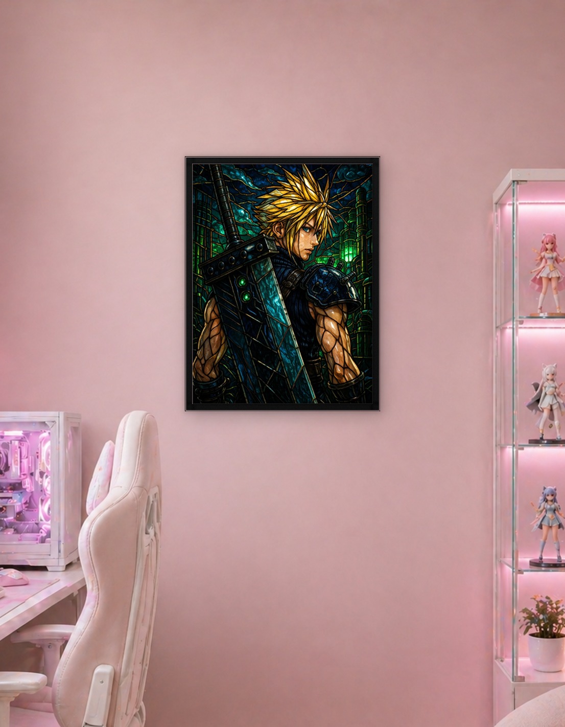 Cloud Strife Stained Glass Art - 9937651