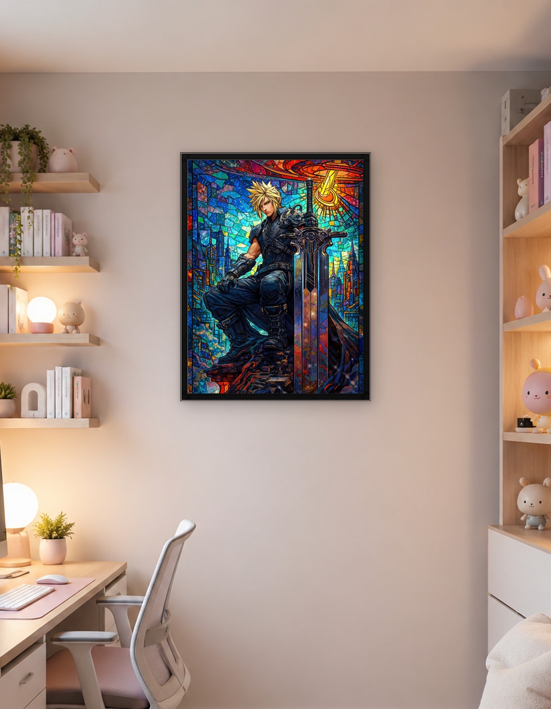 Cloud Strife Stained Glass Art - 9937841