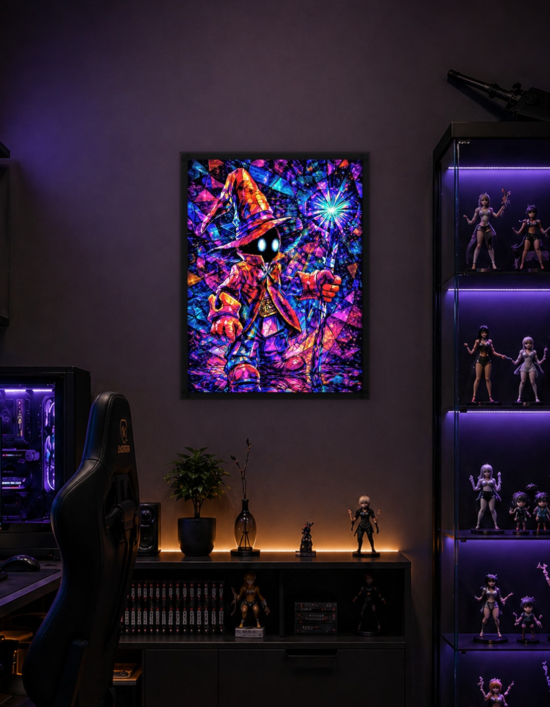 Black Mage Stained Glass Art - 10113870