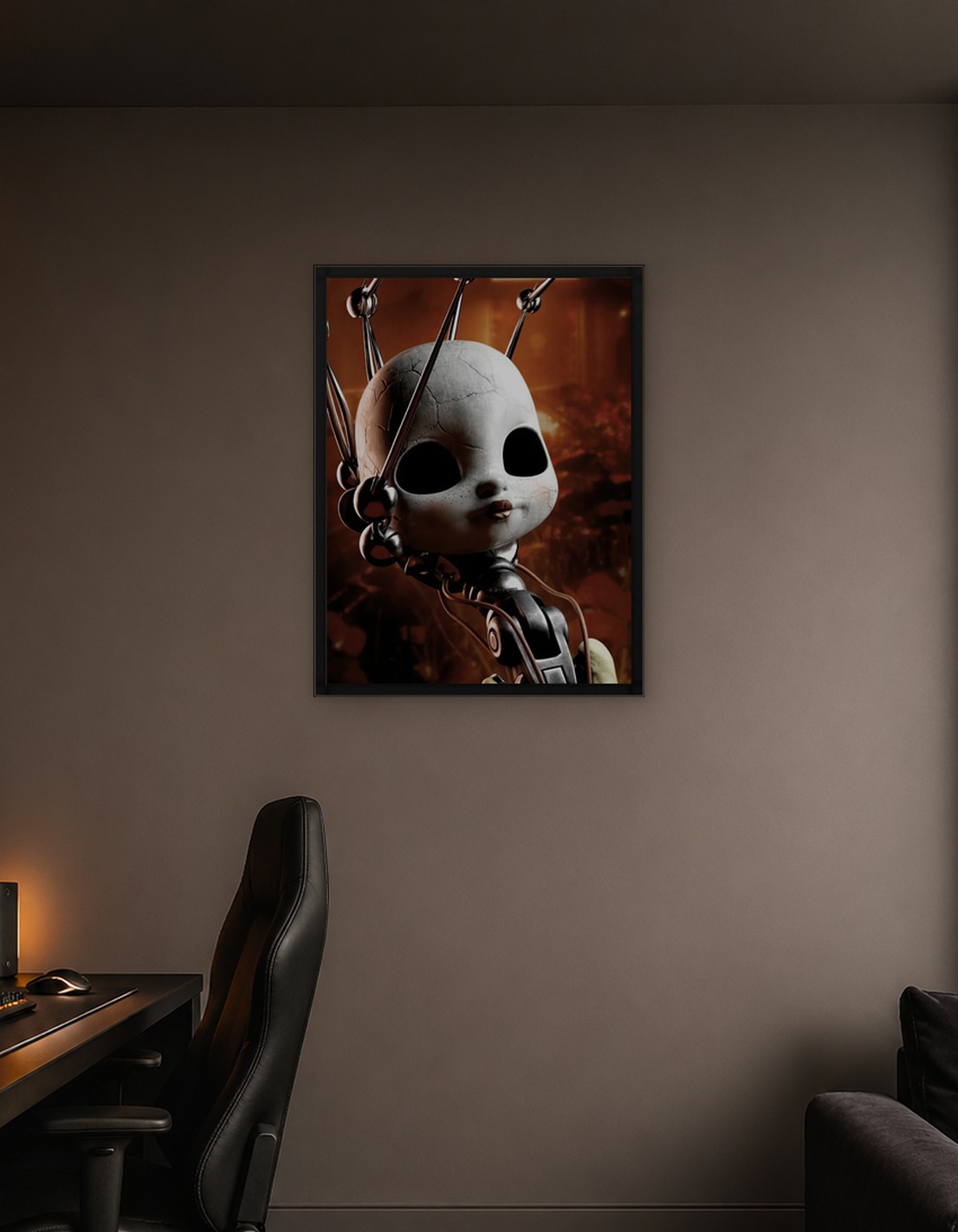 Creepy Doll Robot Head