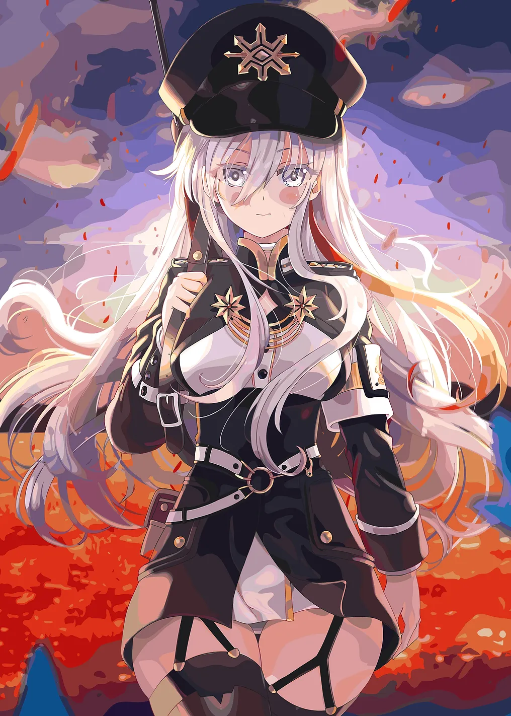 Anime Girl in Military Uniform - 9674459