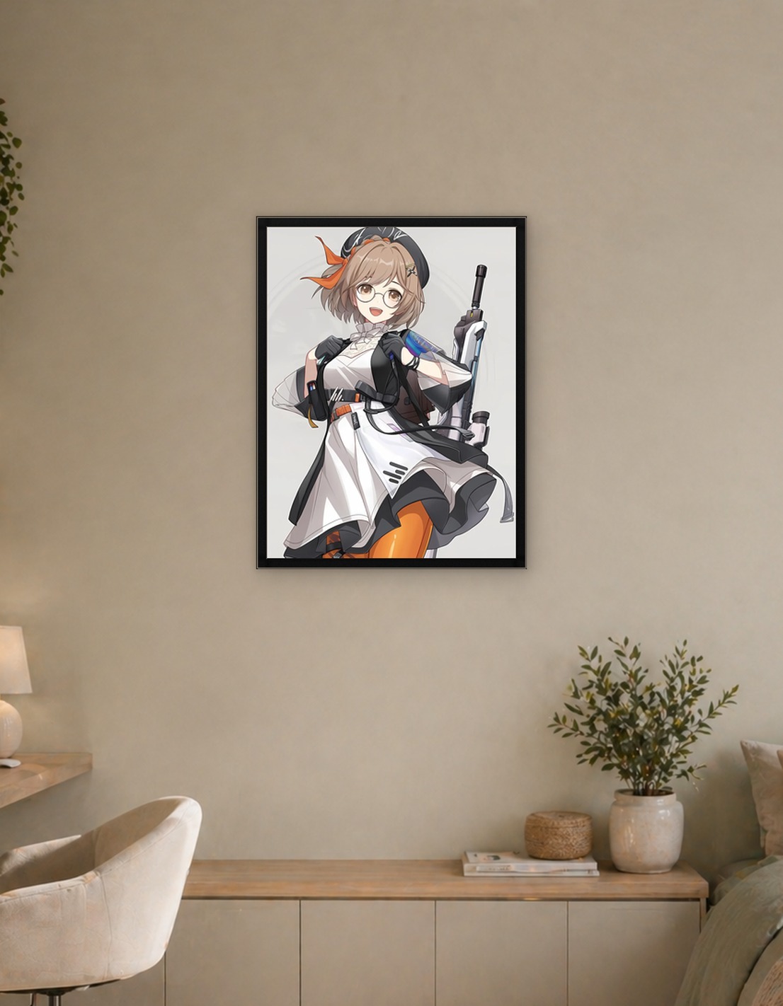 Anime Girl with Sniper Rifle - 10089473
