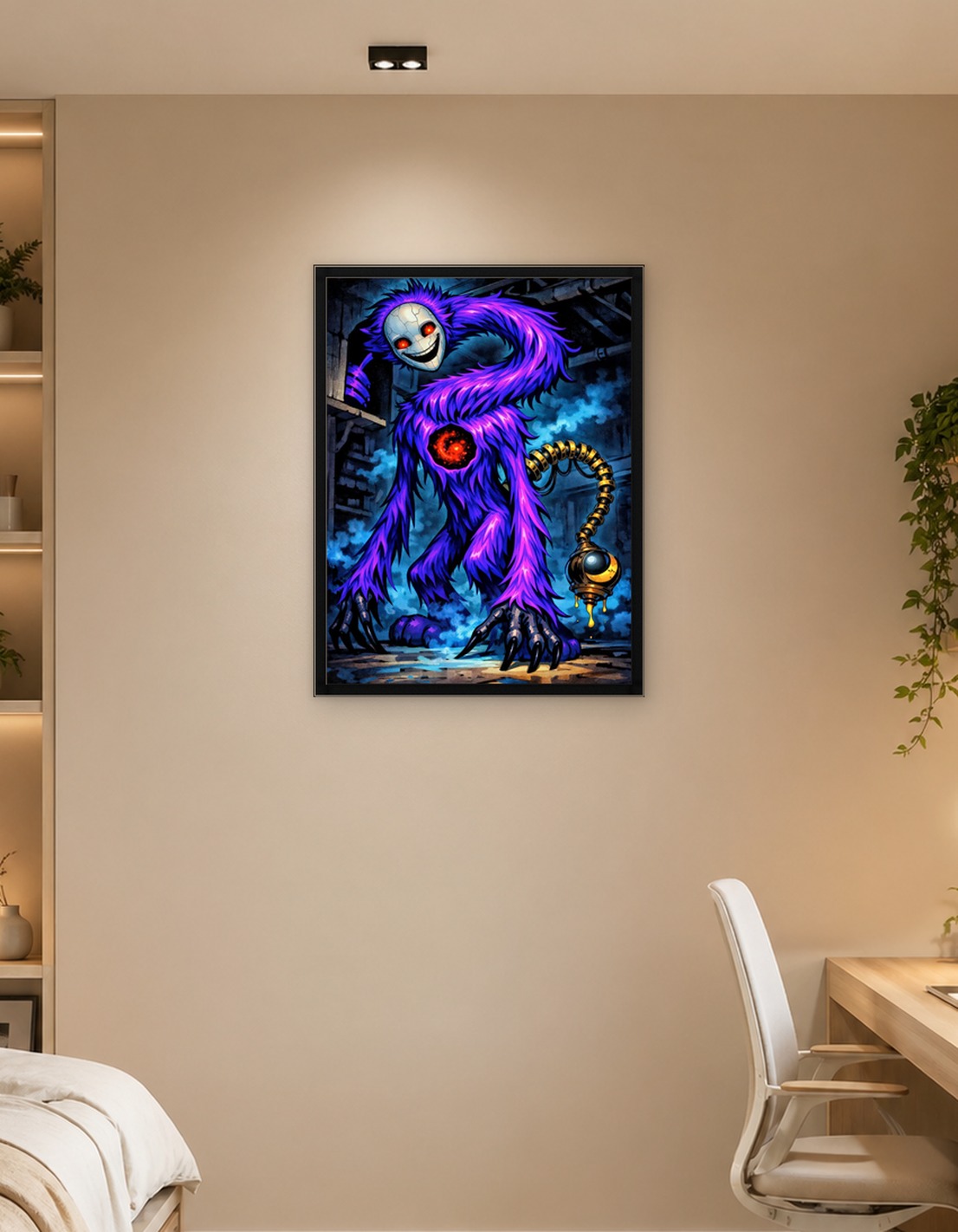Creepy Purple Monster with Mask