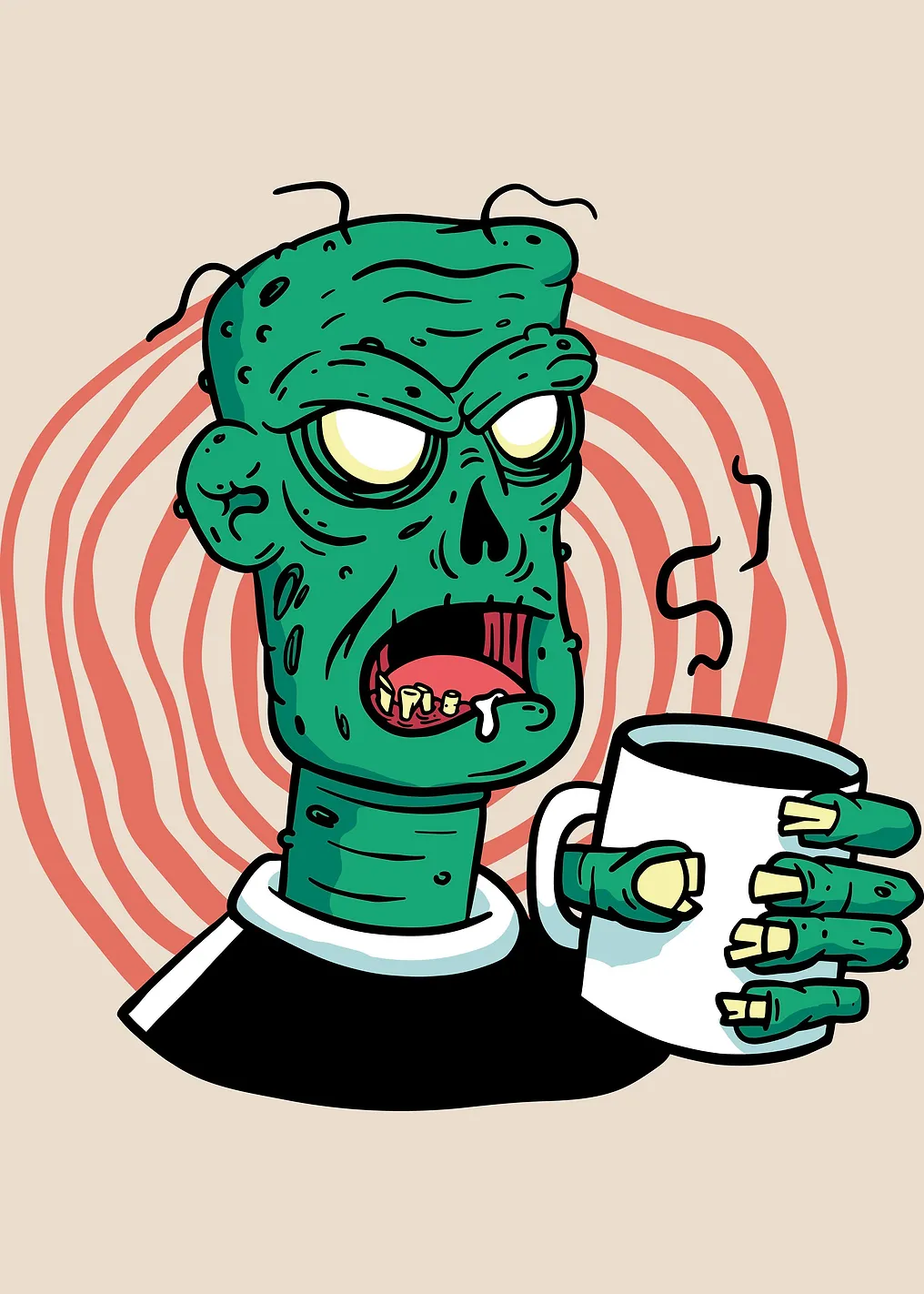 Zombie with Coffee