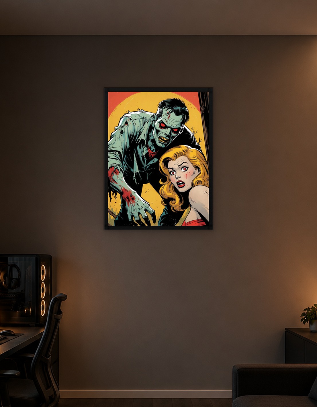 Zombie Attack Comic Book Style