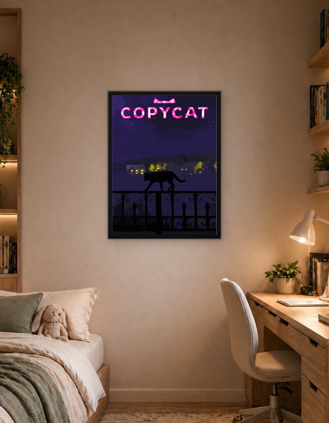Copycat Title Card with Cat Silhouette