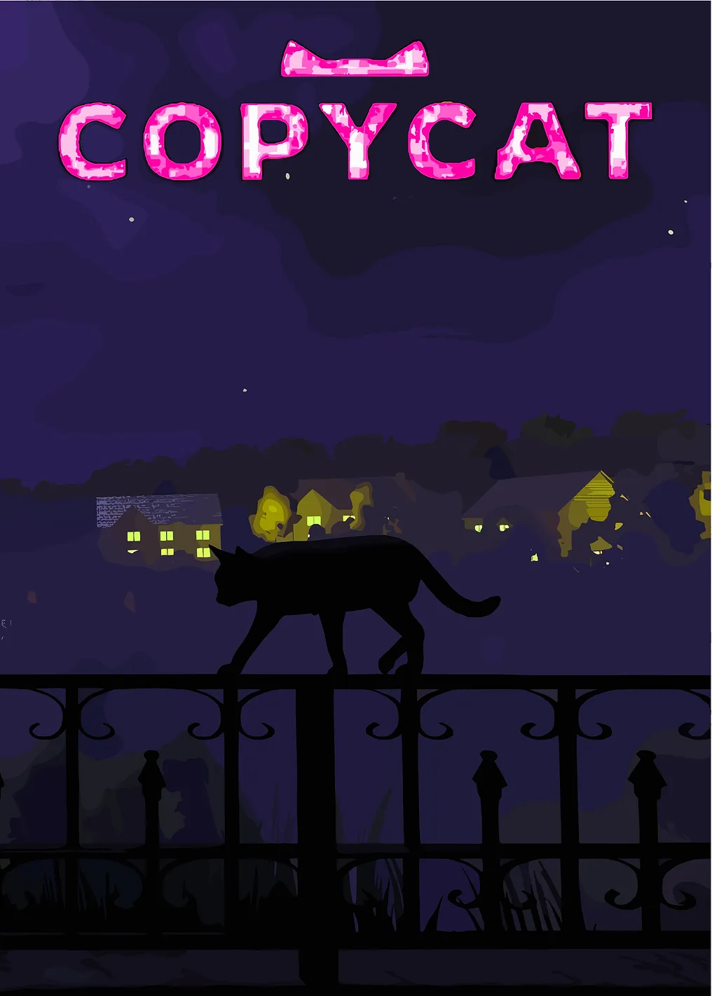 Copycat Title Card with Cat Silhouette