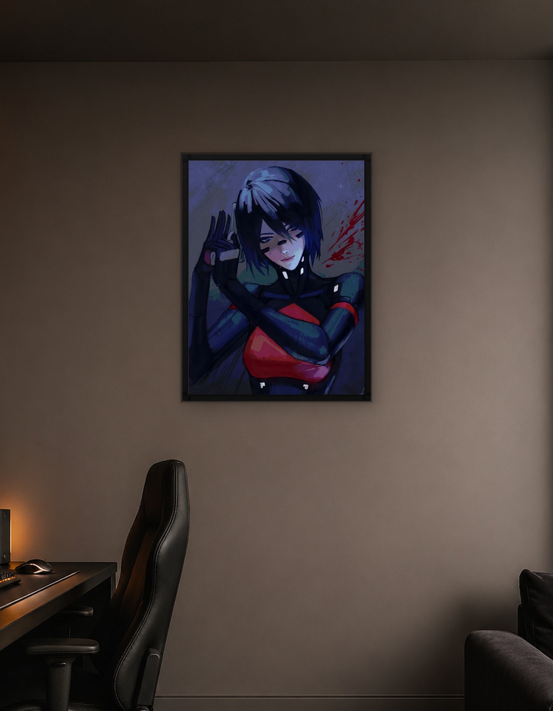 Cyberpunk Woman with Gun